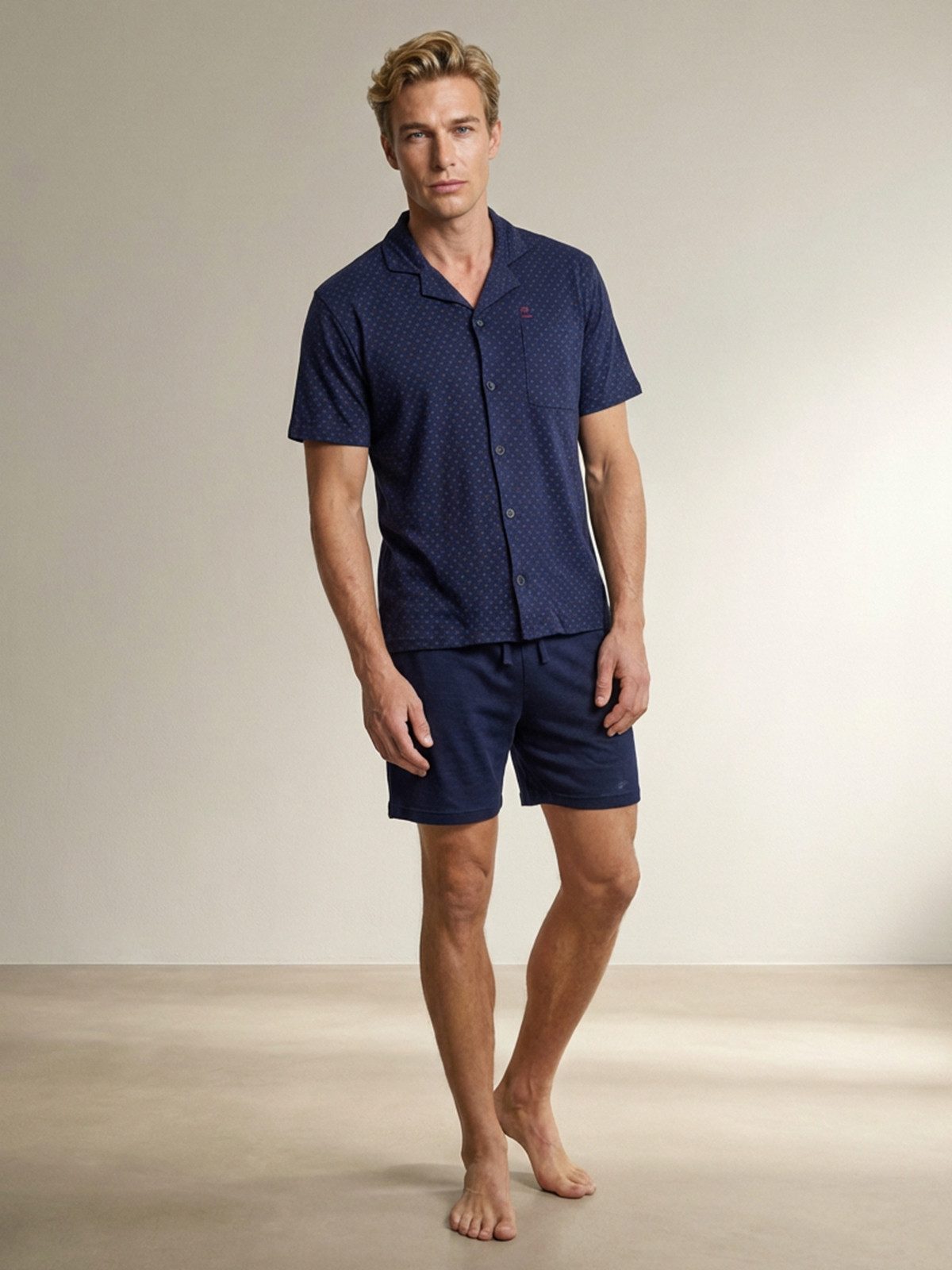 Henry Terre Shorty Karl Kreuz Herren Pyjama Kurz Karl bis 5XL