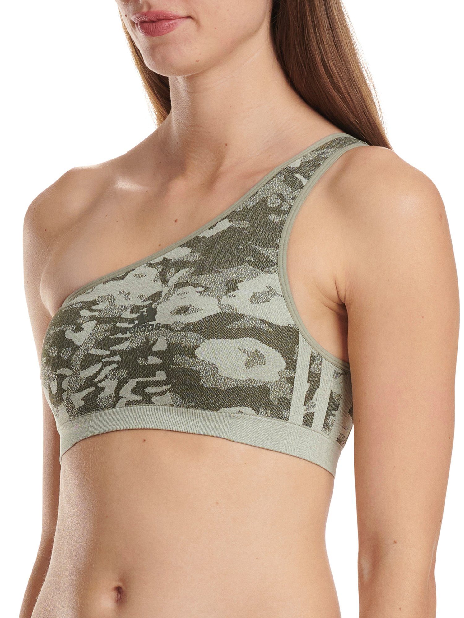 adidas Sportswear Bustier ASYMETRIC BRALETTE bra bustier bh olive print