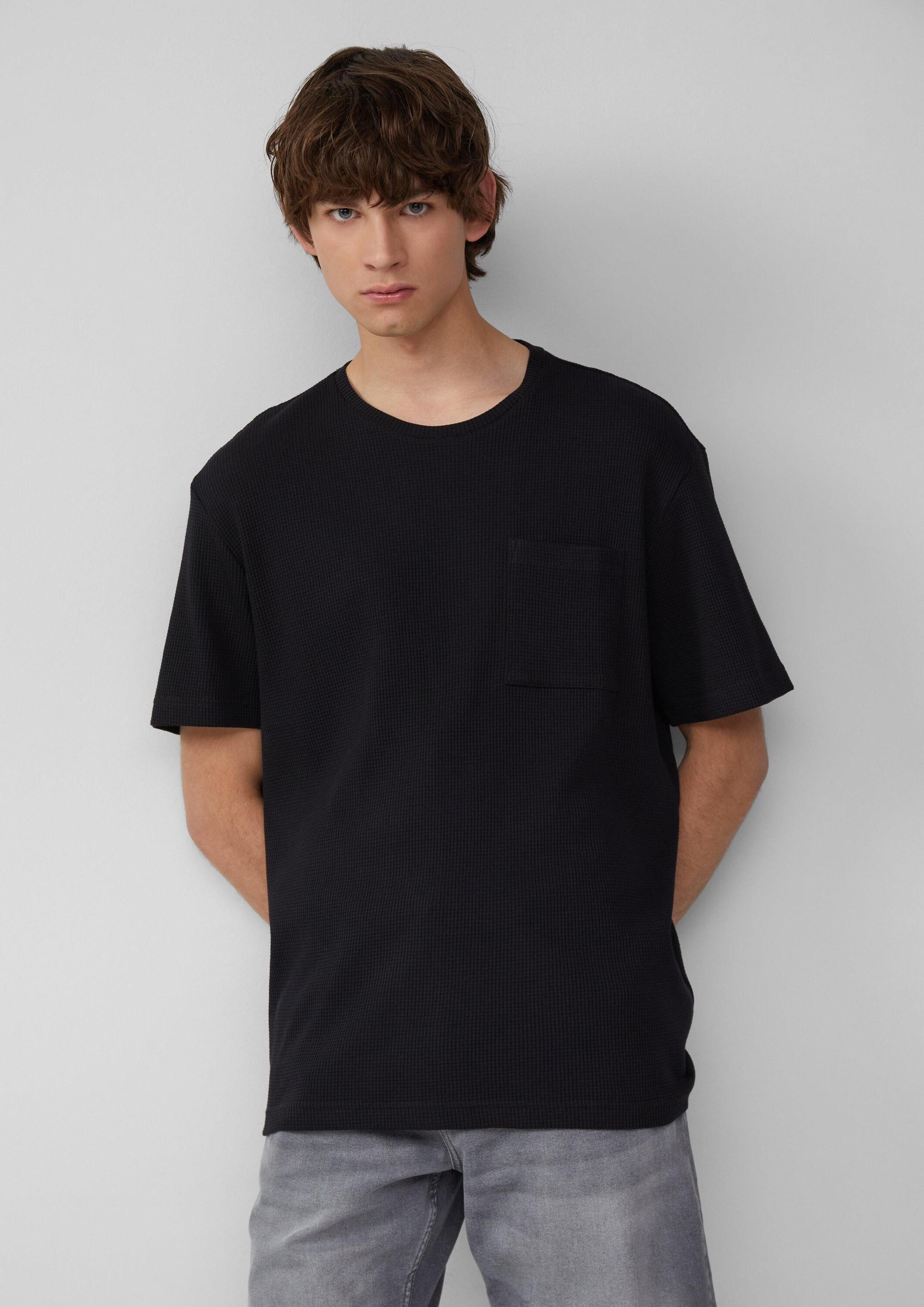 QS Kurzarmshirt T-Shirt T-Shirt aus Waffelpiqué günstig online kaufen