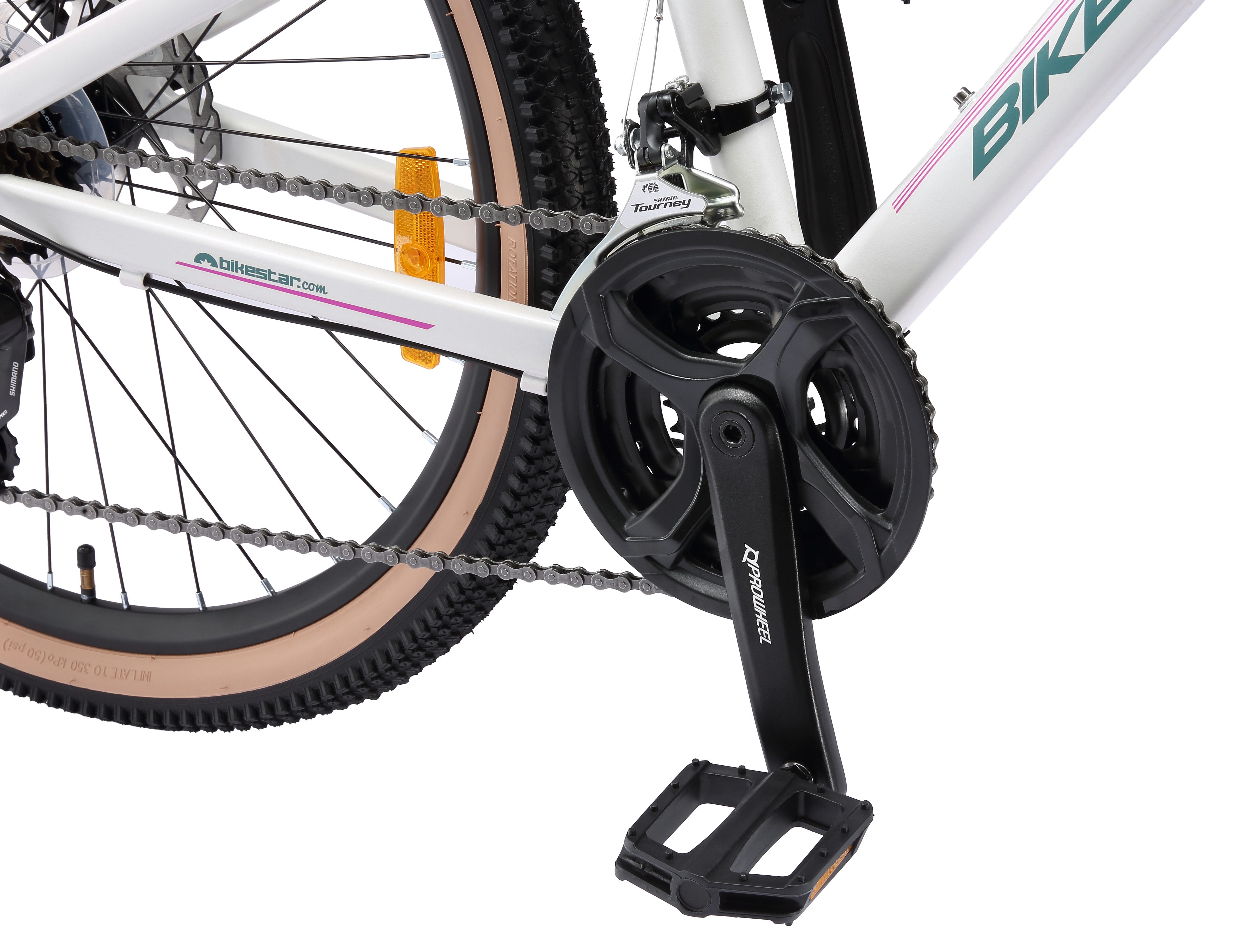 Bikestar Mountainbike, 21 Gang Shimano RD-TY300 Schaltwerk, Kettenschaltung, für Damen und Herren, Kettenschaltung