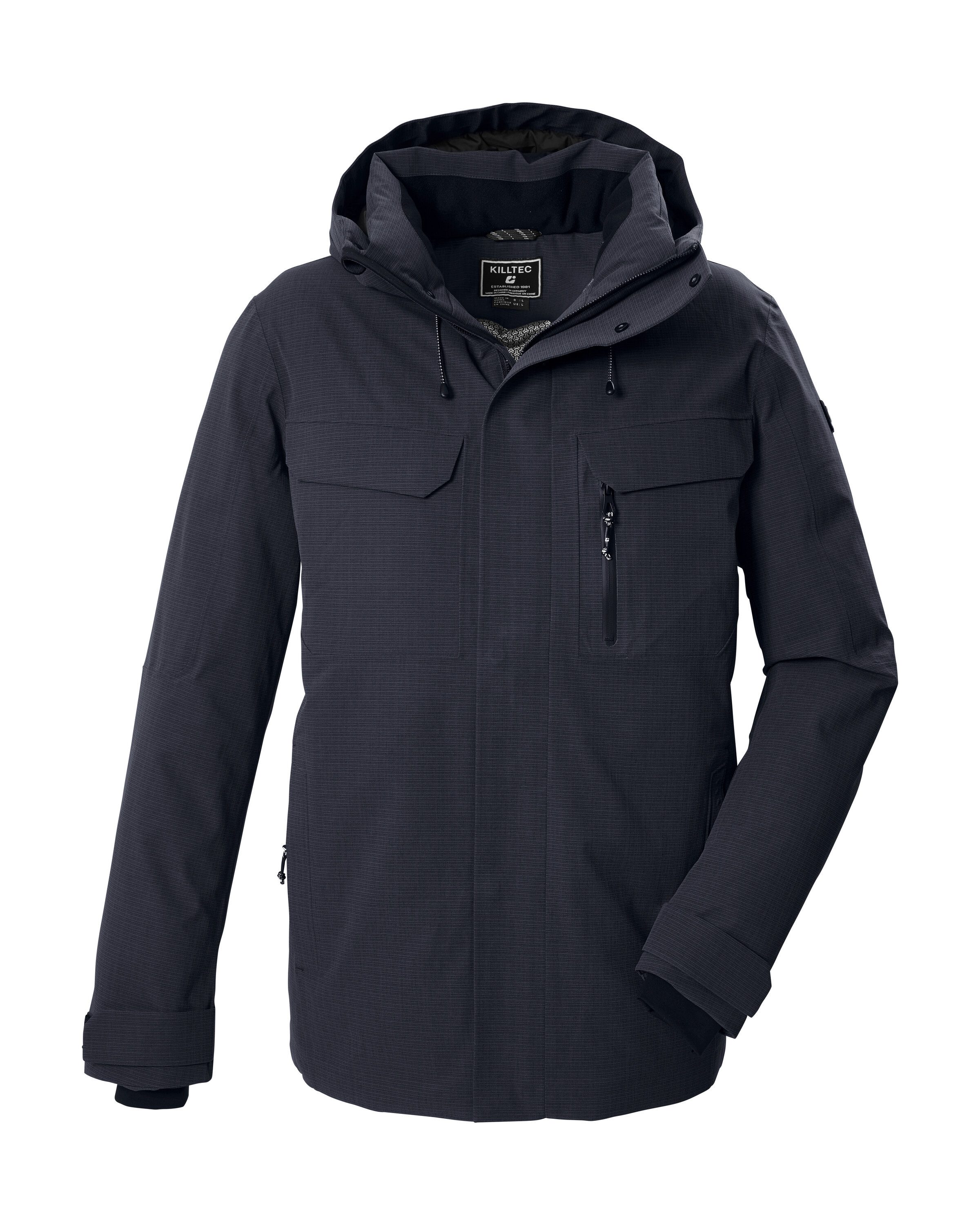 Killtec Funktionsjacke KOW 87 MN JCKT Wind- und wasserdichte Herrenjacke mit verstellbarer Kapuze