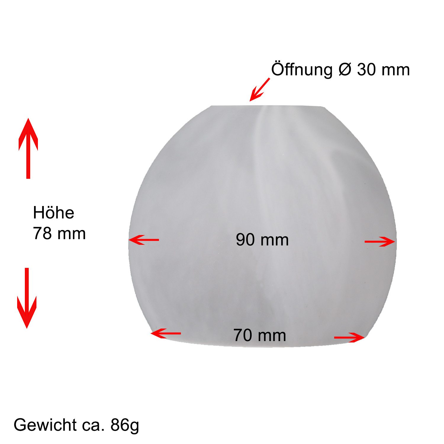 Home4Living Lampenschirm Kugelglas Lampenglas Glasschirm Ø 90mm Weiß Ersatzglas E14, Dekorativ