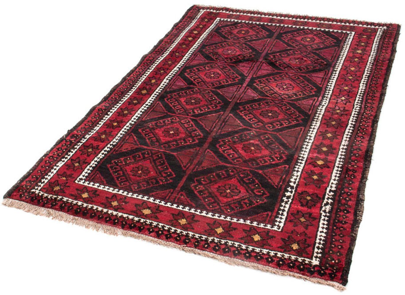 Wollteppich Belutsch Durchgemustert Rosso 180 x 123 cm, morgenland, rechteckig, Höhe: 8 mm, Handgeknüpft