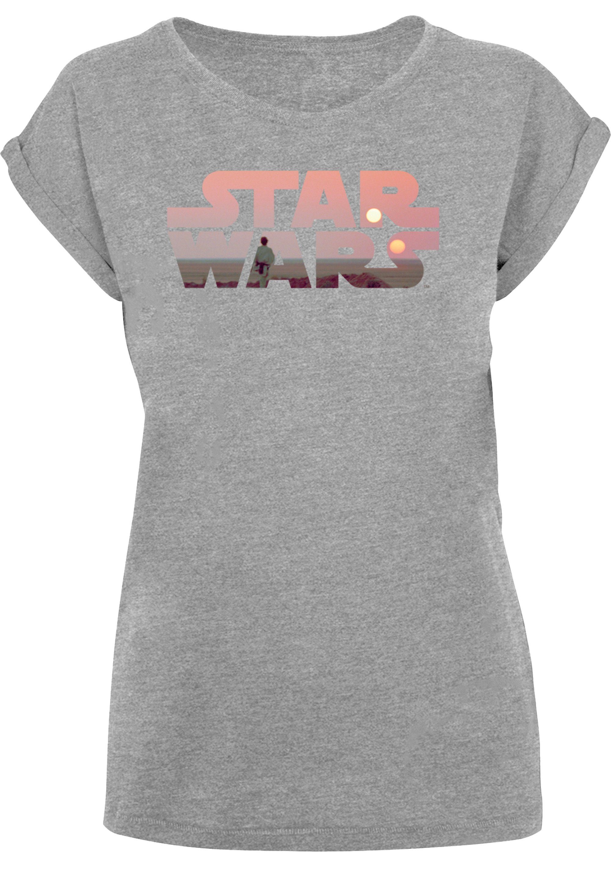 Logo Wars Offiziell T-Shirt T-Shirt Tatooine Star Wars Print, lizenziertes F4NT4STIC Star