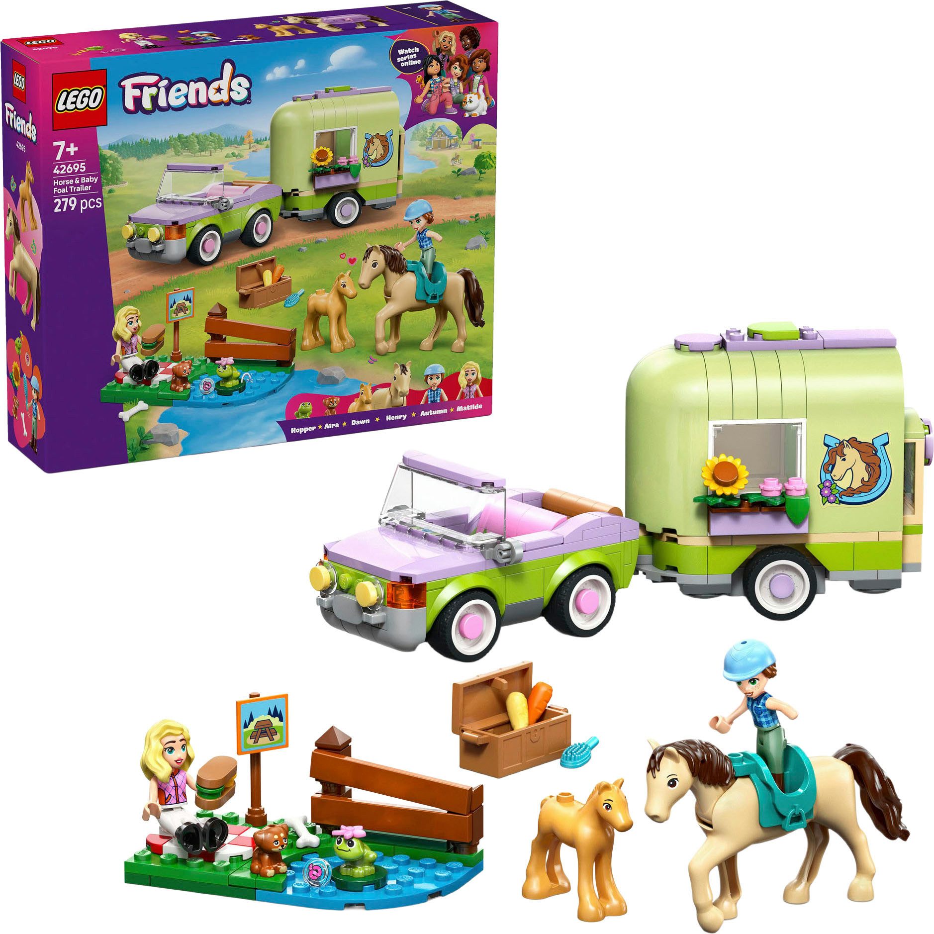 LEGO® Pferd und Fohlen mit Pferdeanhänger (42695), LEGO Friends Konstruktio günstig online kaufen