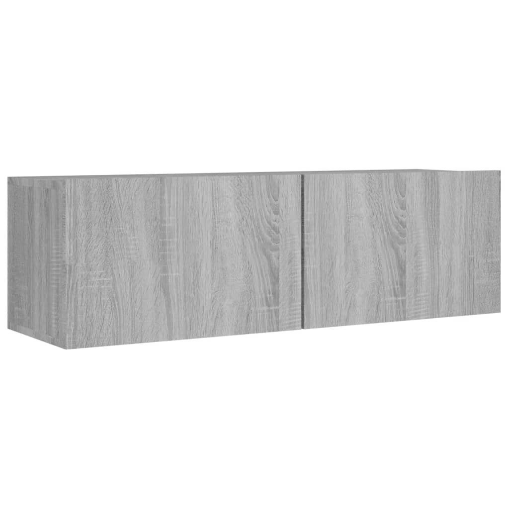 Grau furnicato TV-Schrank-Set 8-tlg. TV-Schrank Holzwerkstoff Sonoma