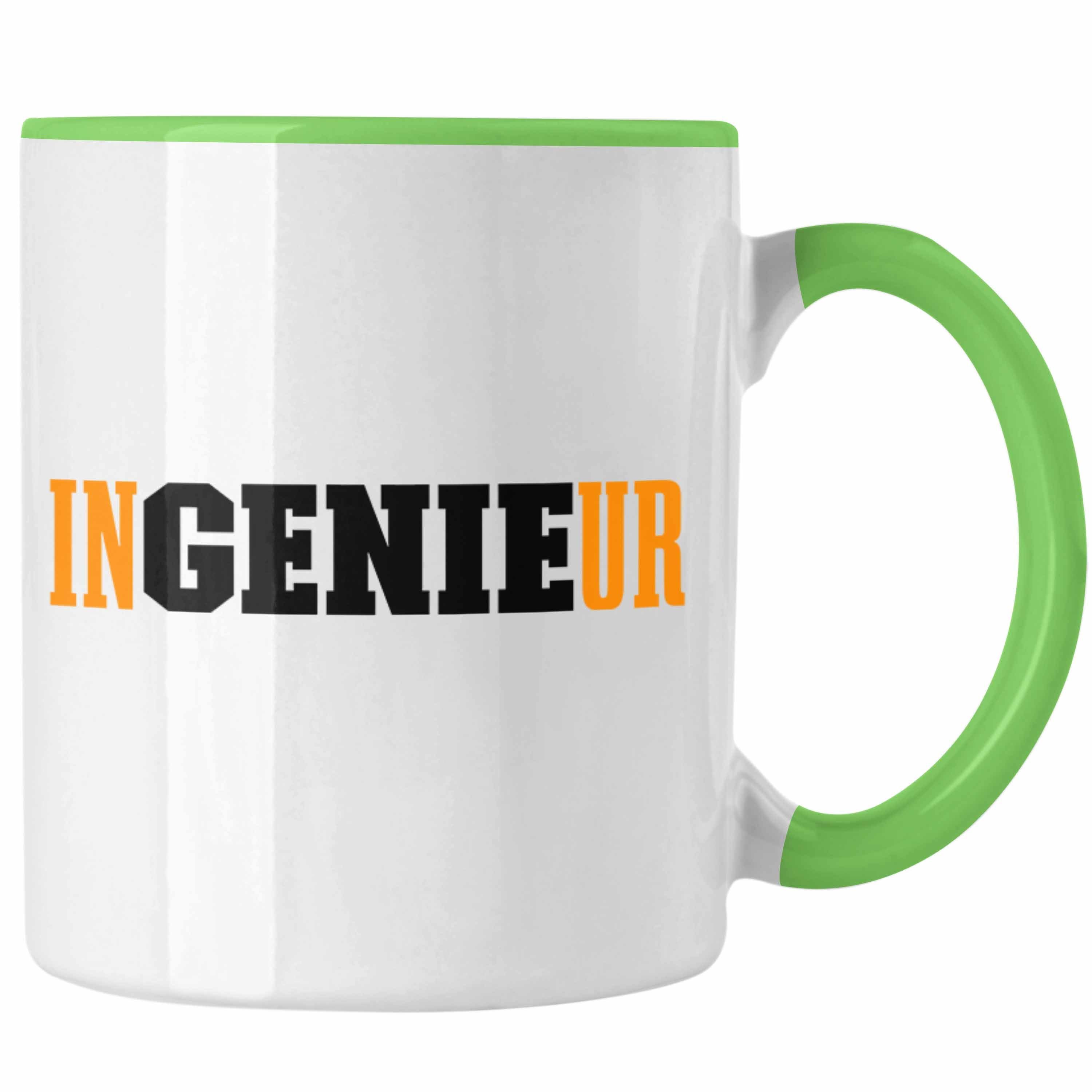 Trendation Tasse Trendation - Ingenieur Tasse Gadget Geschenk Ingeneur Kaffeetasse Geschenkidee Grün