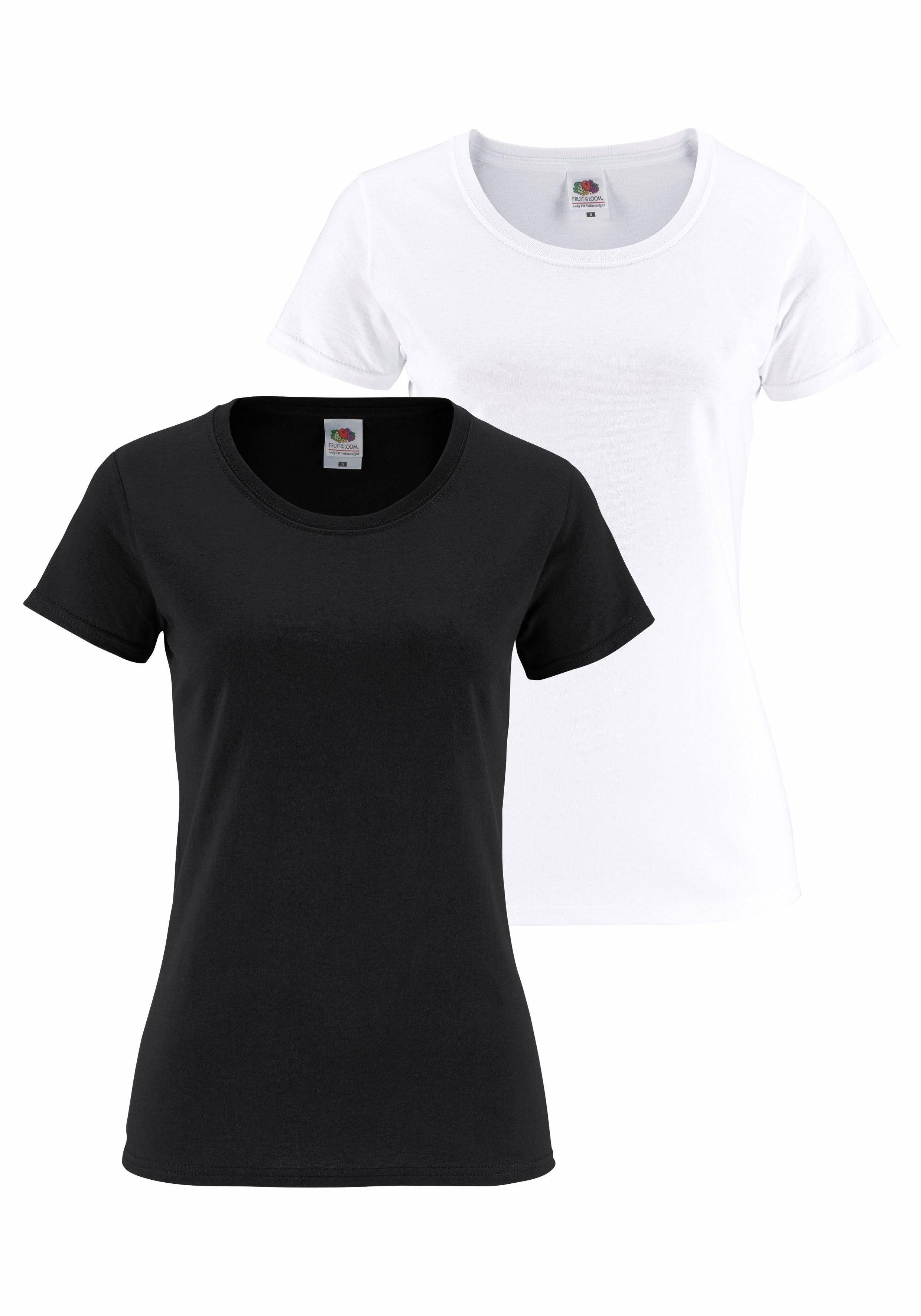 Fruit of the Loom Rundhalsshirt Lady Fit Premium (Packung, 2-tlg., 2er-Pack)