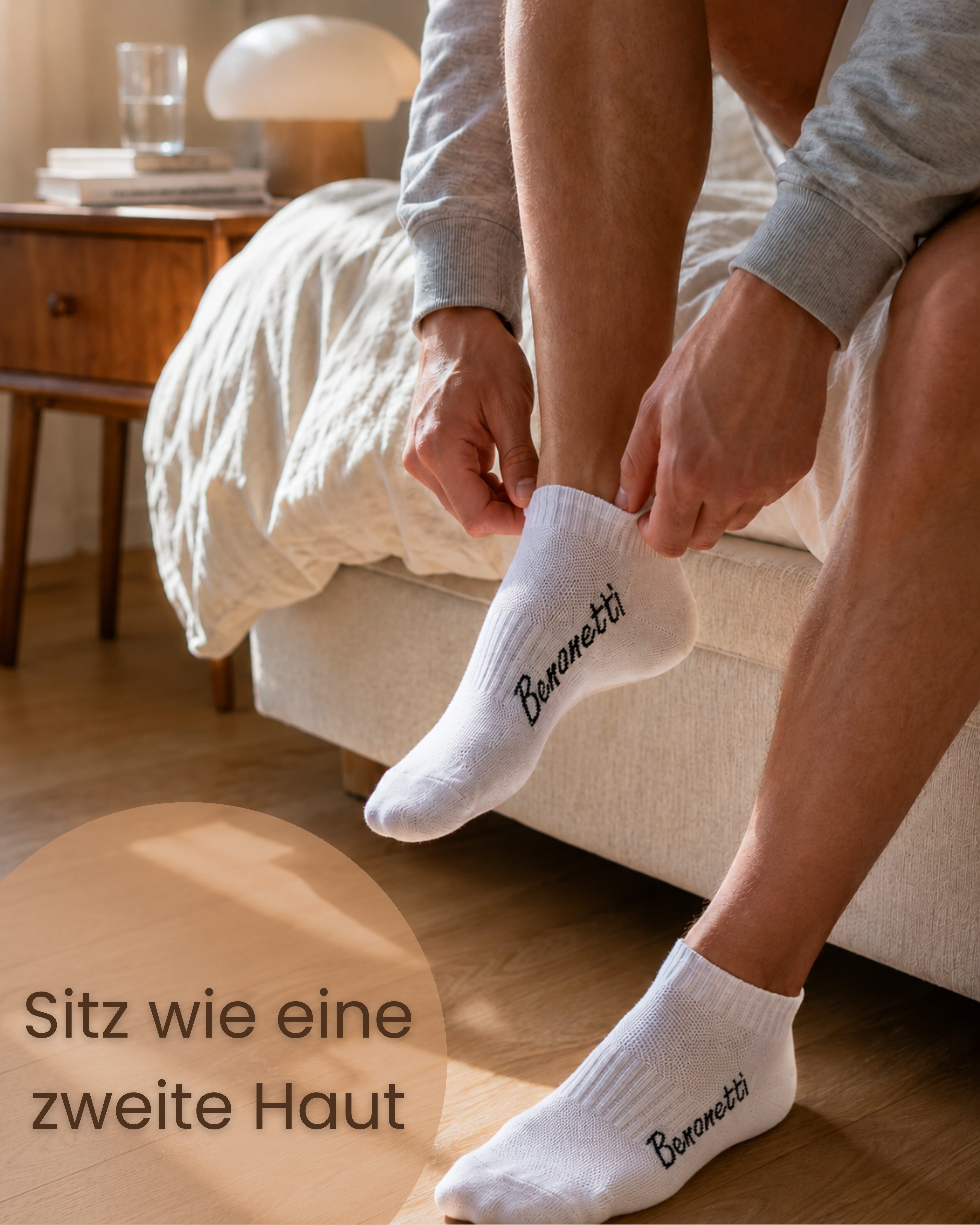 Benonetti Sneakersocken Damen & Herren aus Baumwolle – kurze Socken mit Fersenschutz (Packung, 3-Paar)