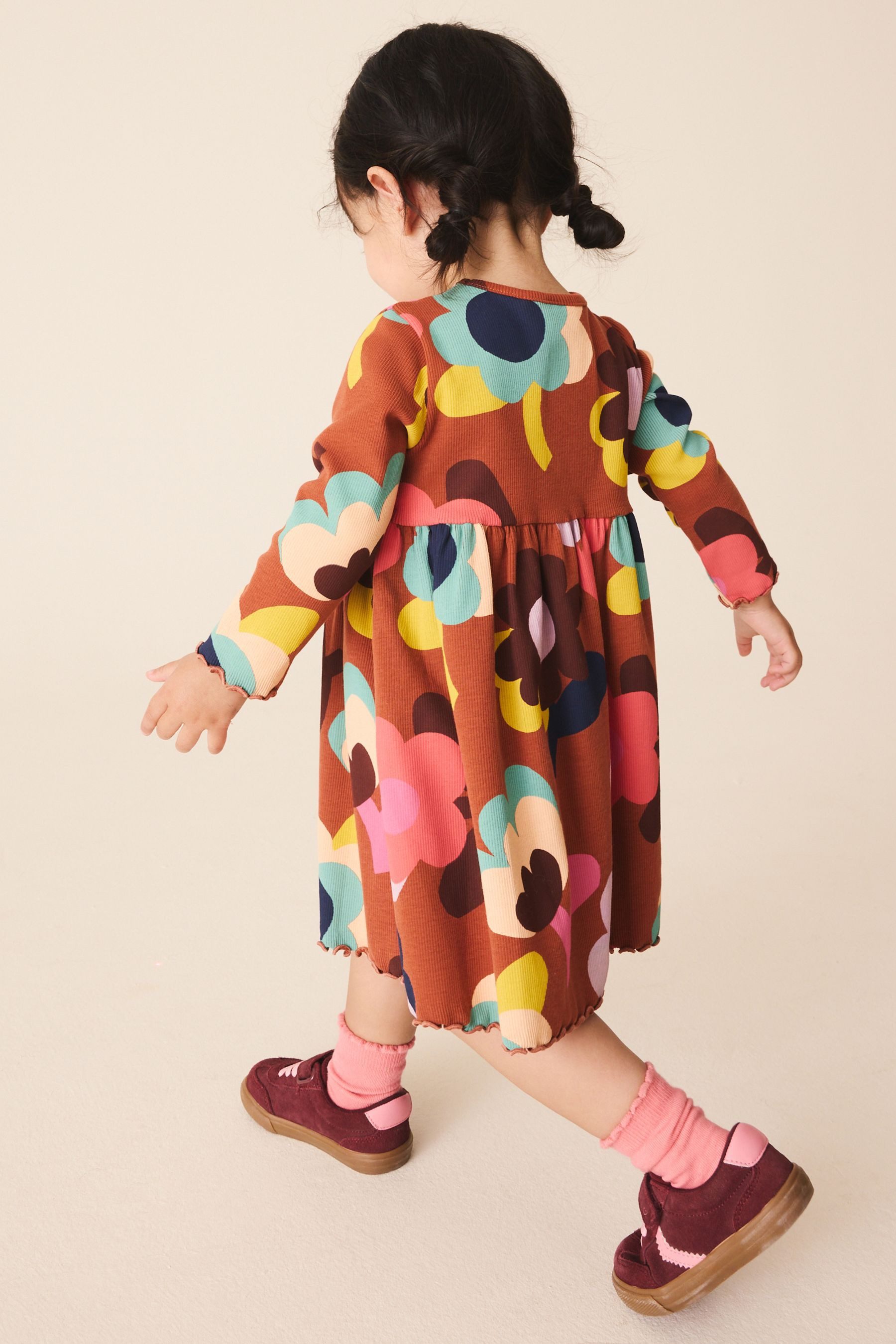 Next Shirtkleid Geripptes Langarmkleid (1-tlg)