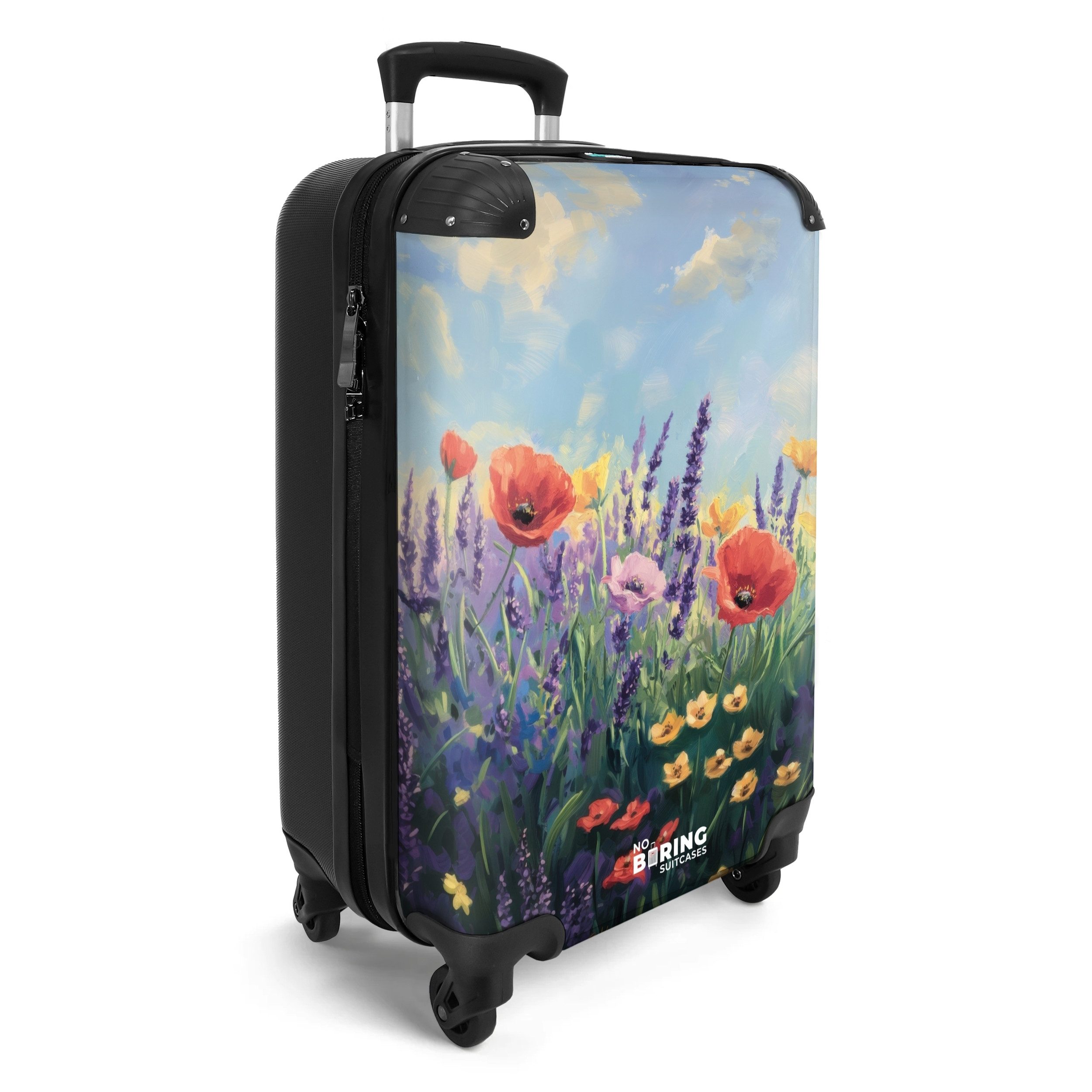 NoBoringSuitcases.com© Hartschalen-Trolley Blumenfeld mit Lavendel unter günstig online kaufen