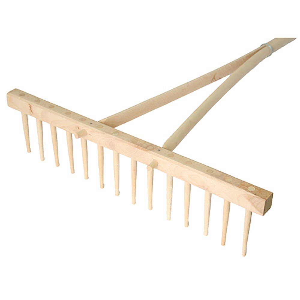 Gartenrechen Holz-harke 16 Zinken