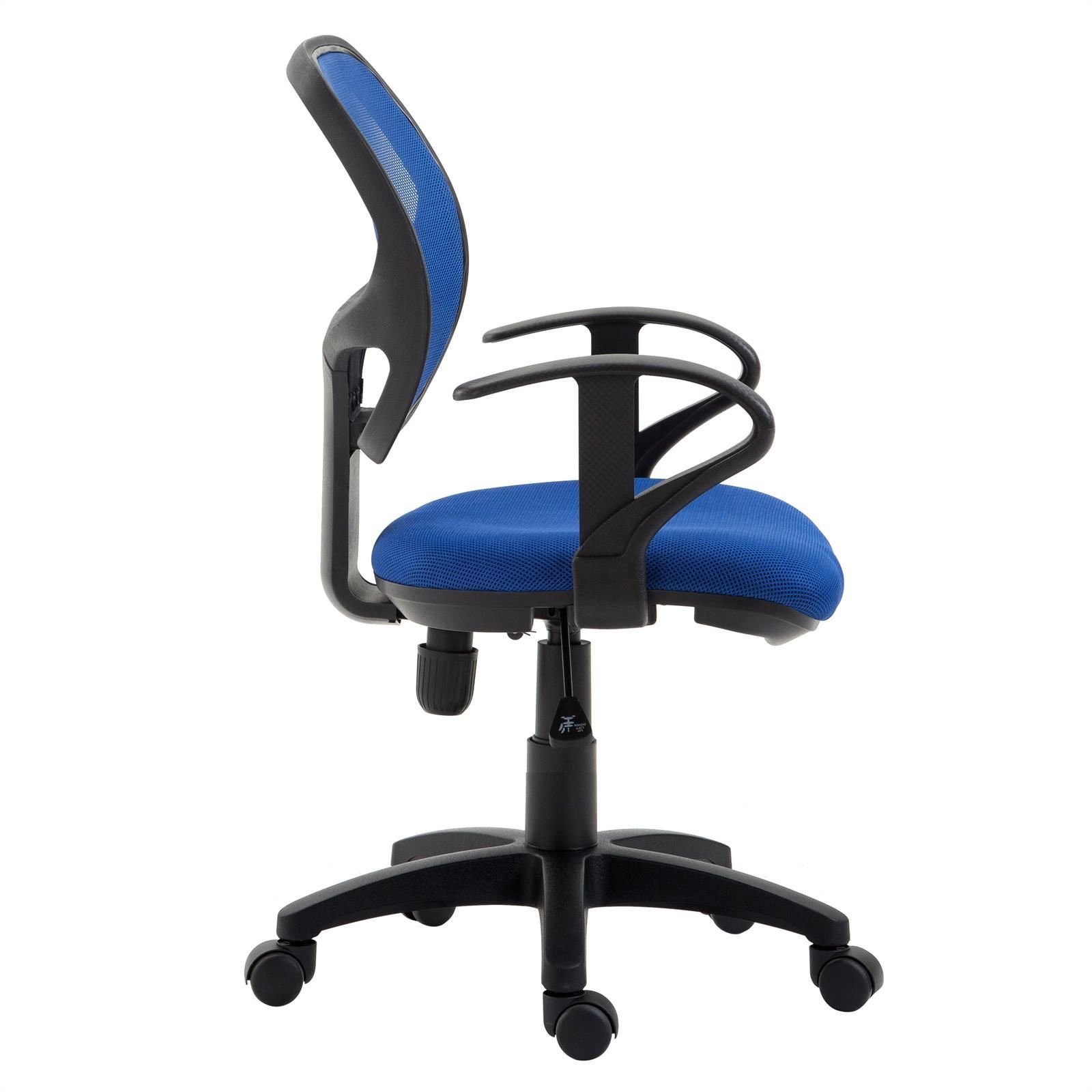 IDIMEX Drehstuhl COOL, Schreibtischstuhl Kinder ergonomisch höhenverstellbar Drehstuhl blau