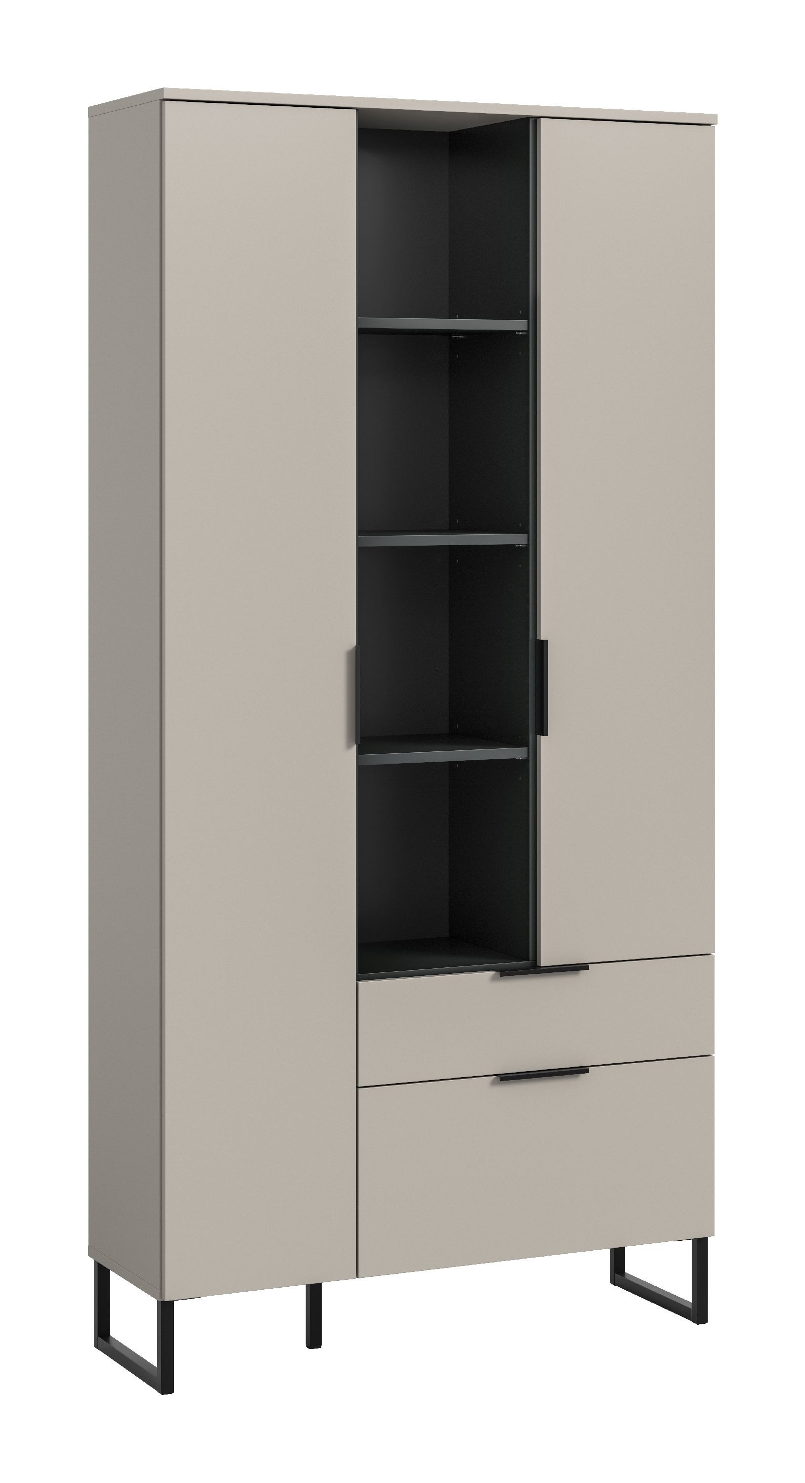 xonox.home Stauraumschrank Noida Kaschmir Nachbildung Melamin beschichtet 192x90x37 cm