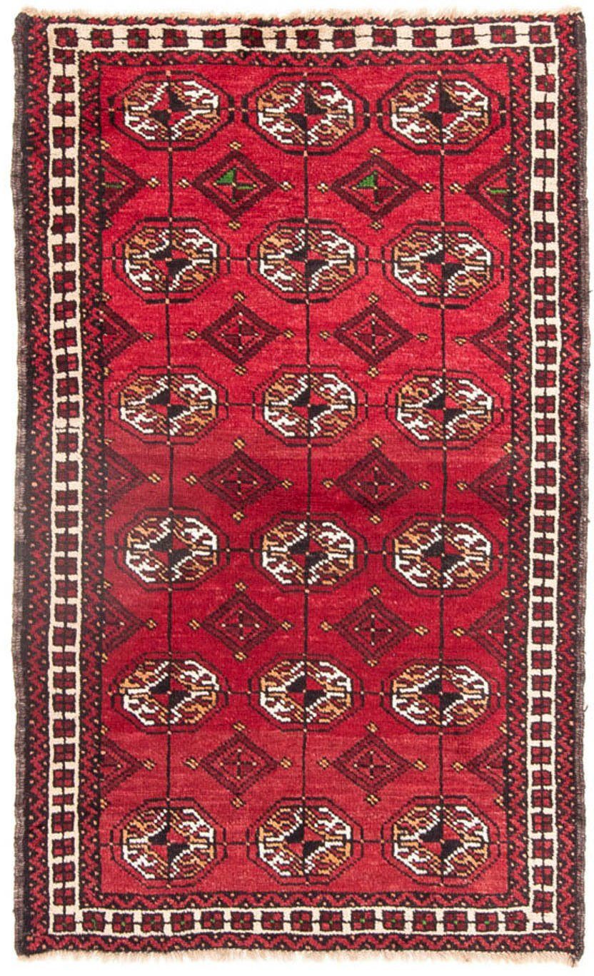 Wollteppich Belutsch Höhe: Durchgemustert rechteckig, 108 x cm, morgenland, Handgeknüpft 8 mm, Rosso 165