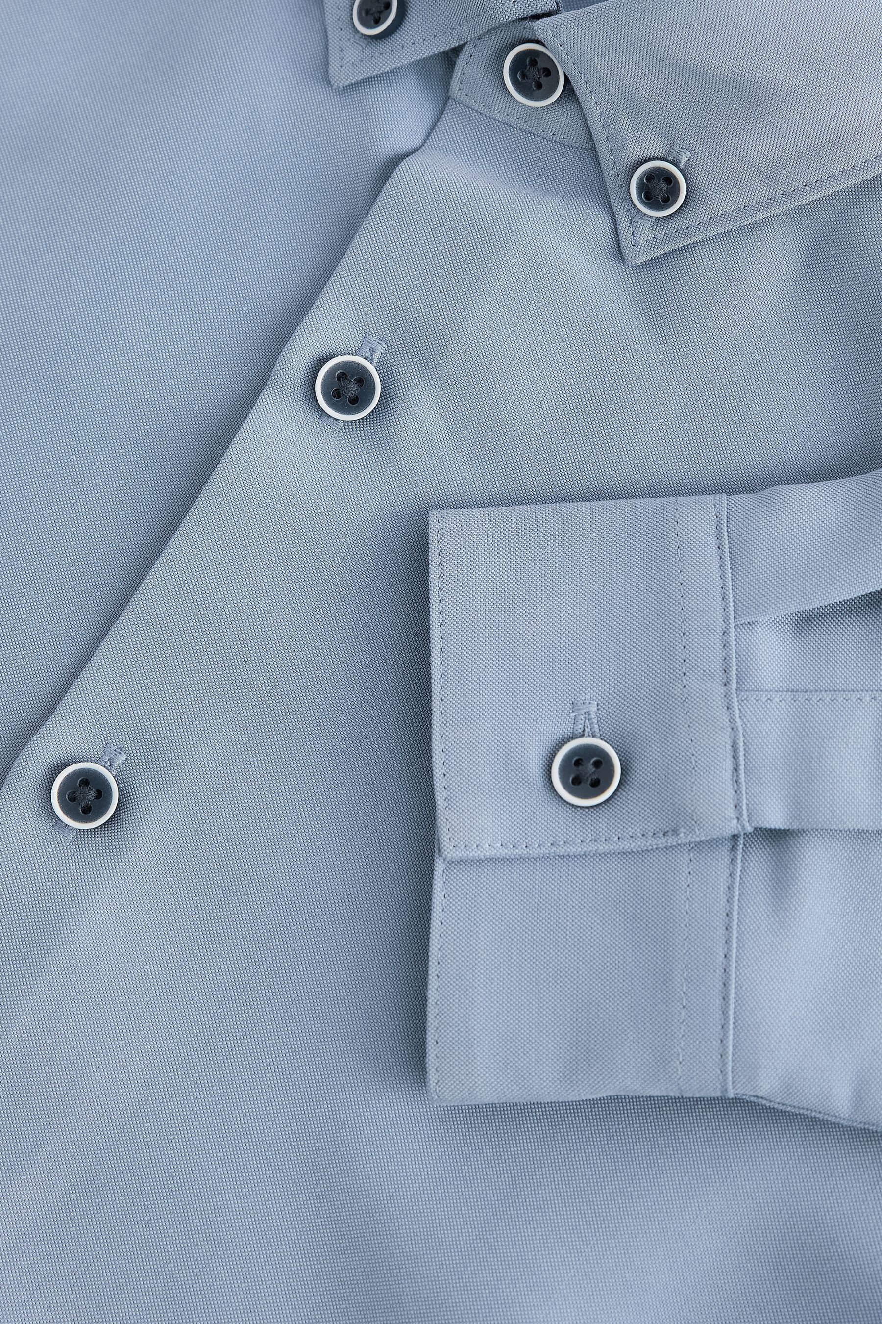 Next Blue Langarmhemd (1-tlg) Langarmhemd Elegantes