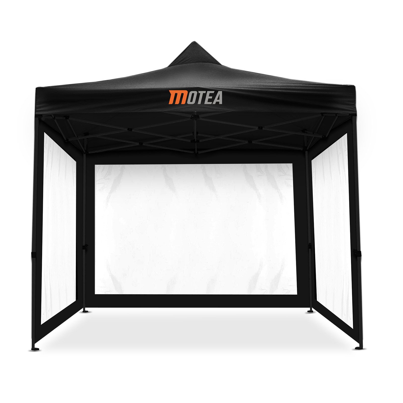 Tourtecs Bikerzelt Rennzelt mit 4 Seitenwänden 3x3m transparent faltbar für die Rennstrec