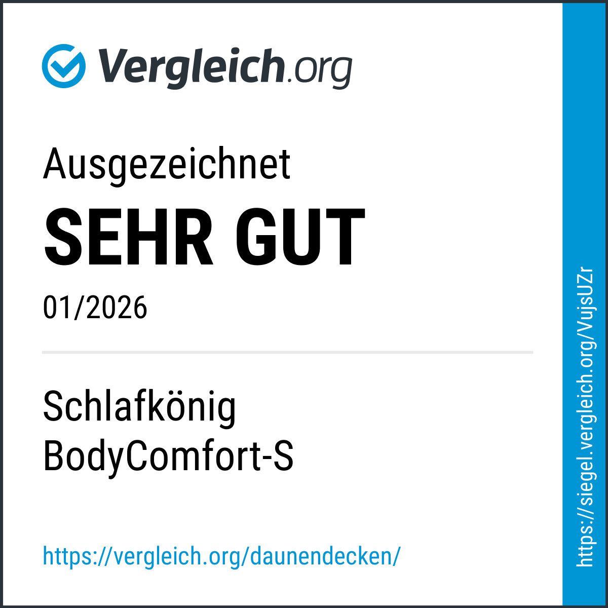 SCHLAFKÖNIG Sommerbettdecke Sommer Daunendecke, Füllung: 100% Daunen Klasse 1, für Allergiker geeignet