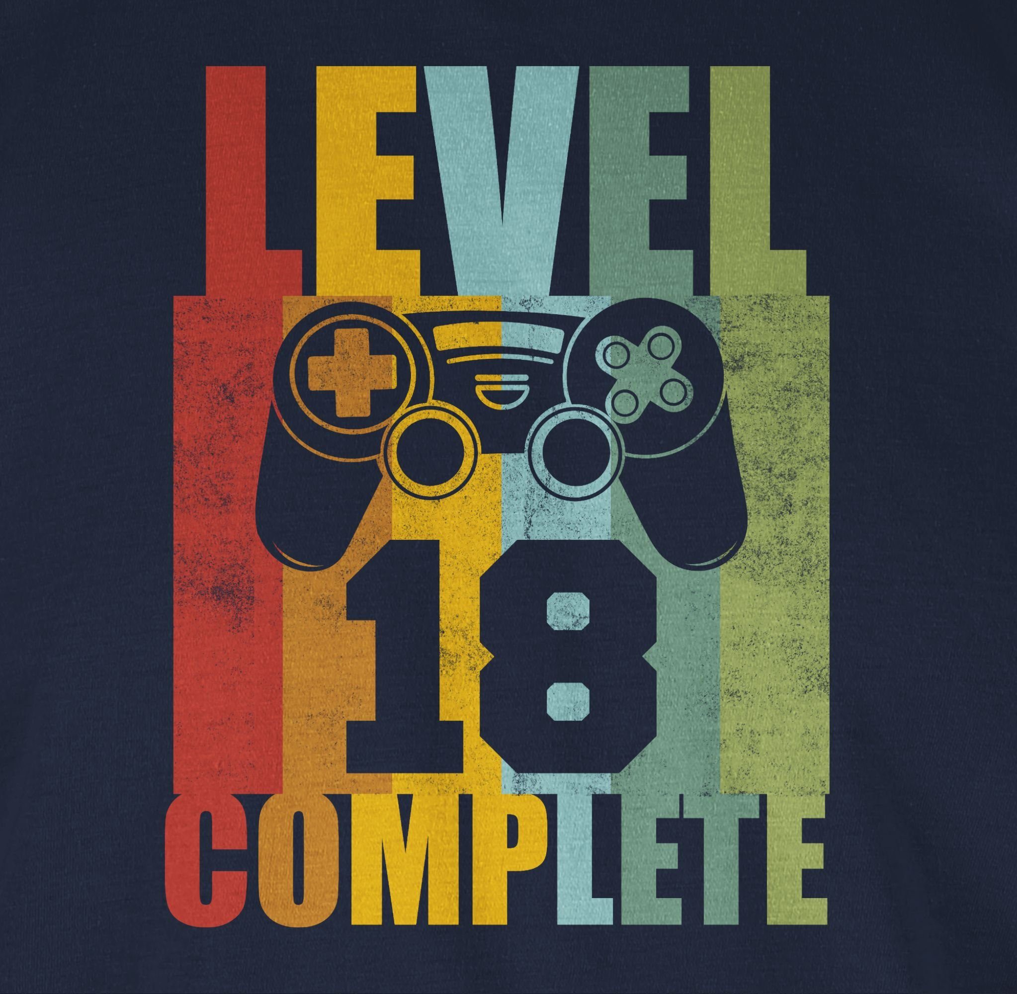 Shirtracer T-Shirt Level Eighteen complete Vintage 18. Geburtstag