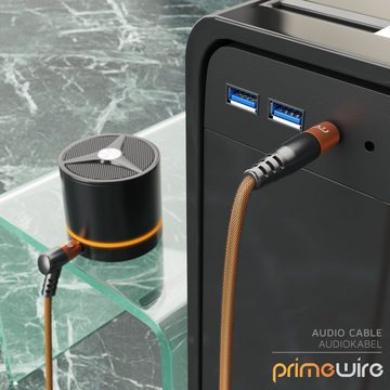 Primewire Audio-Kabel, AUX, 3,5-mm-Klinke (200 cm), gewinkeltes HiFi Stereo Klinkenkabel / Verbindungskabel - 2m