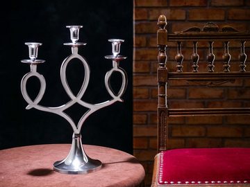Aubaho Kerzenständer Kerzenleuchter 45cm Kerzenständer Aluminium Leuchter candlestick antik