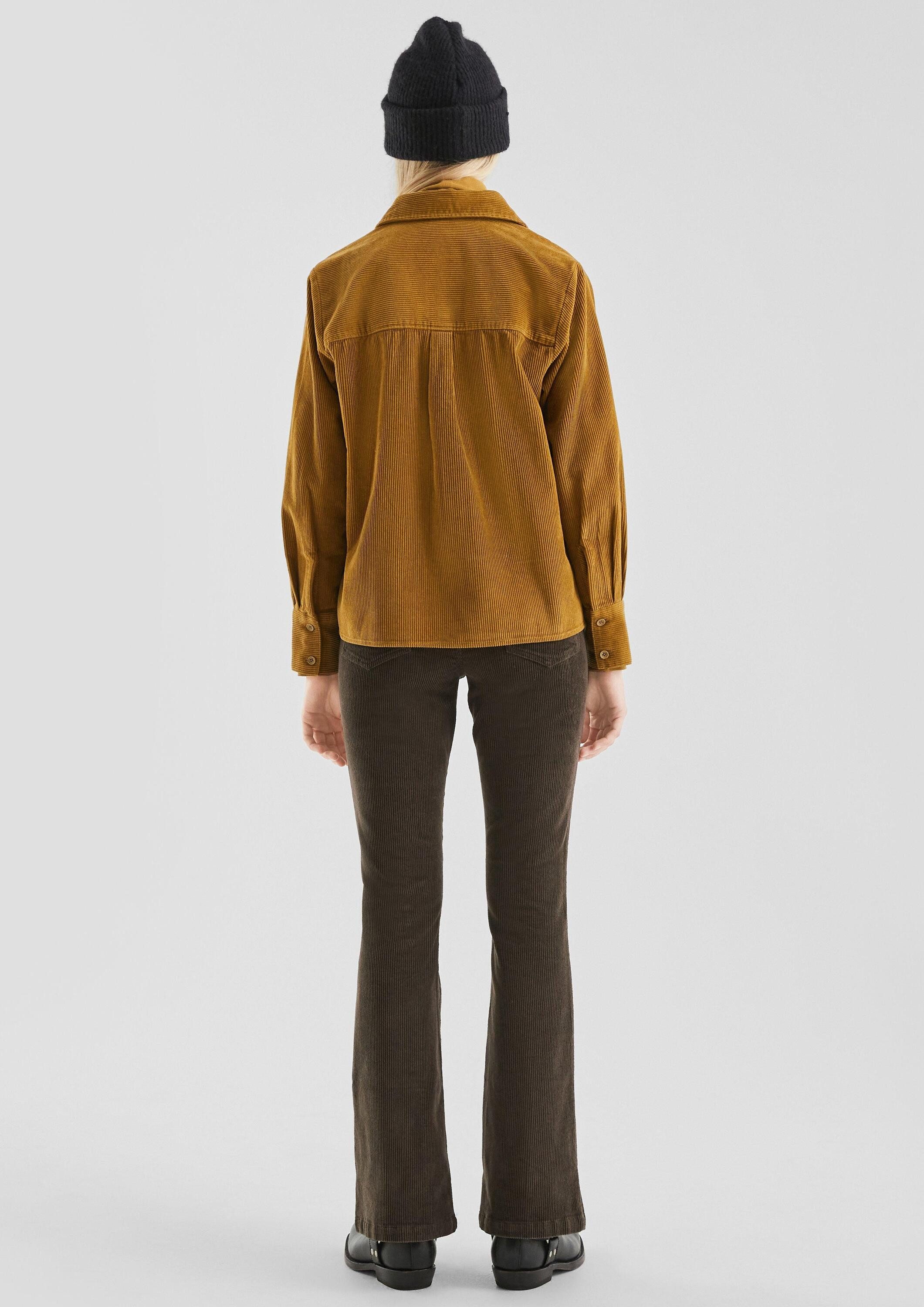 QS Hemdjacke Bluse Cord-Overshirt mit Brusttaschen