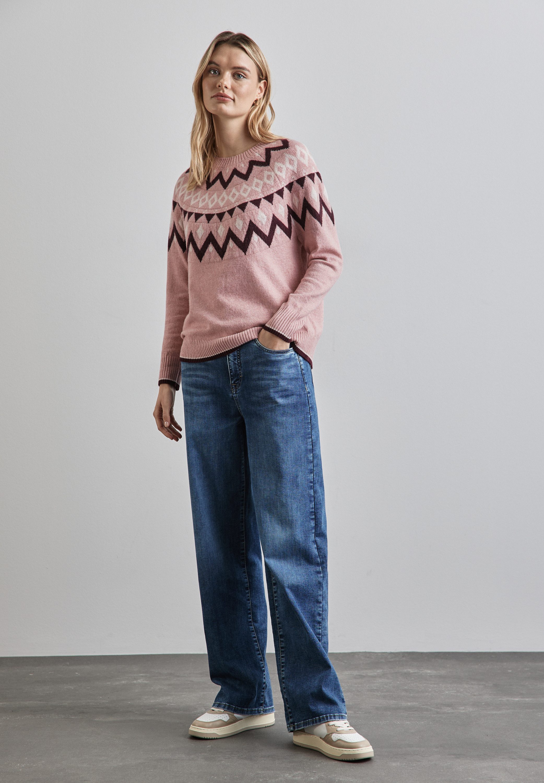 STREET ONE Strickpullover mit Stehkragen