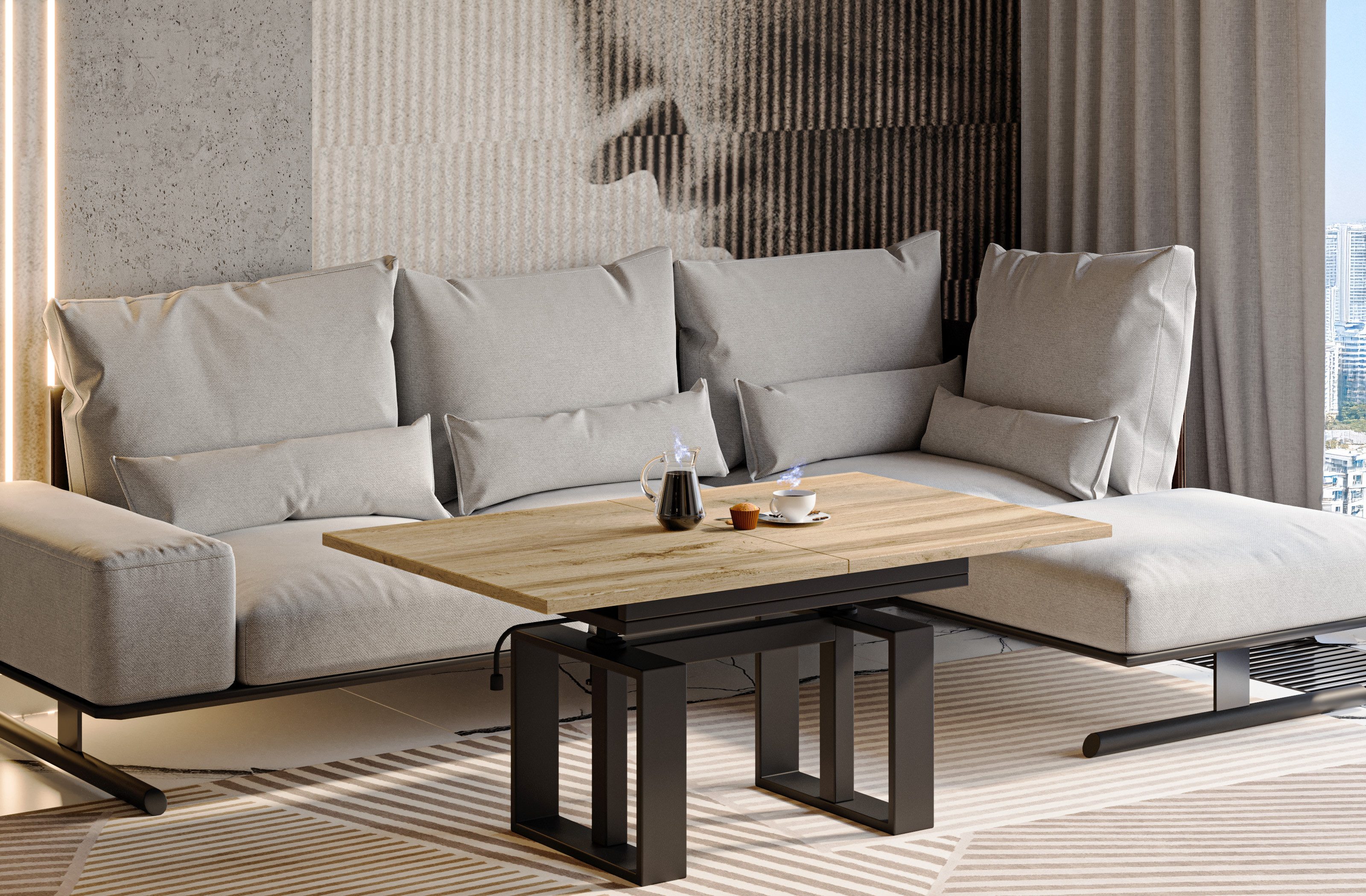 Endo-Moebel Couchtisch Empoli - ausziehbar 110-170cm günstig online kaufen