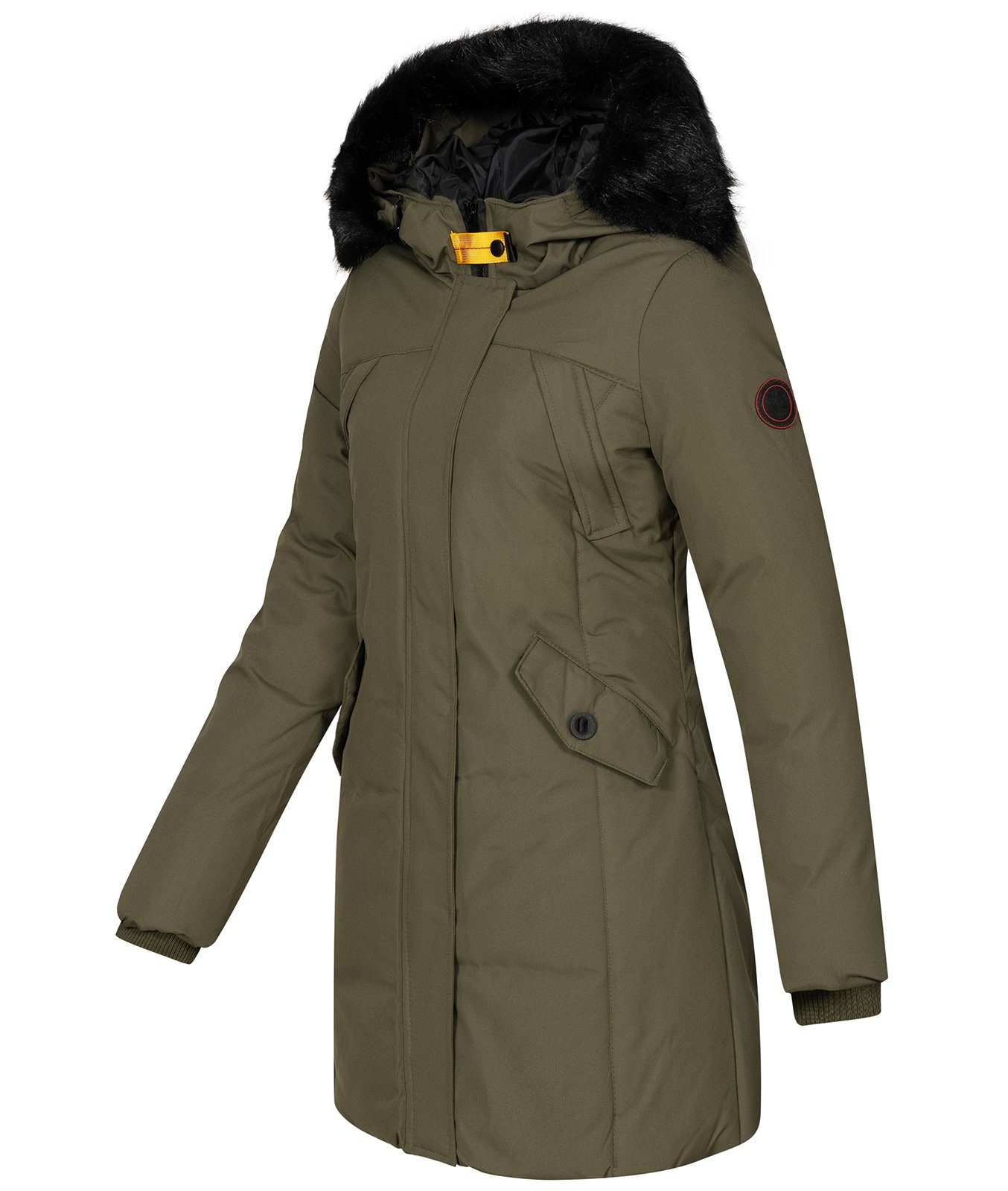 Geographical Norway Winterjacke D-450 Damen Khaki Parka Winterjacke