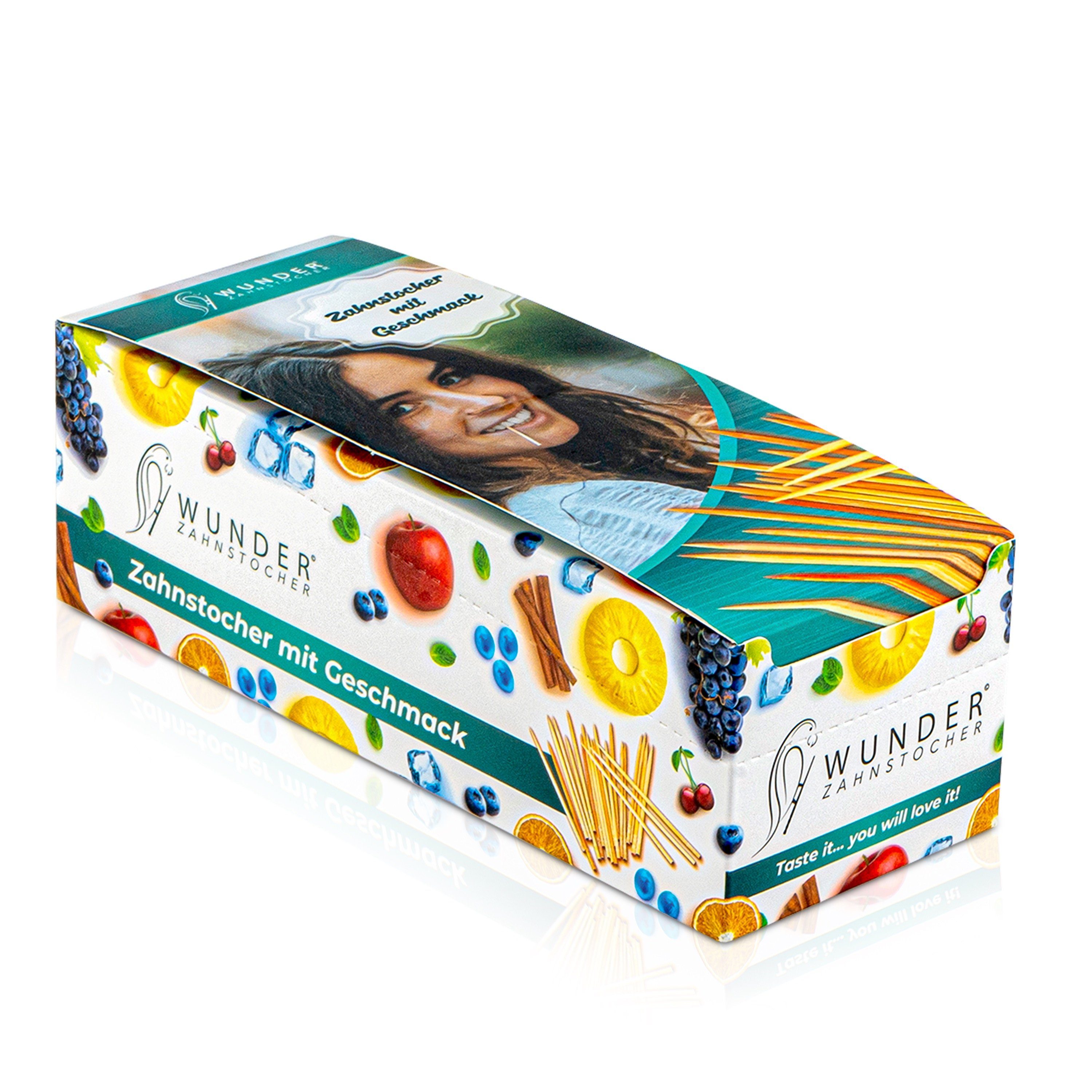 Wunder Zahnstocher Mundpflegecenter Wunder Zahnstocher Display 6er Pack Pfirsich/Ice