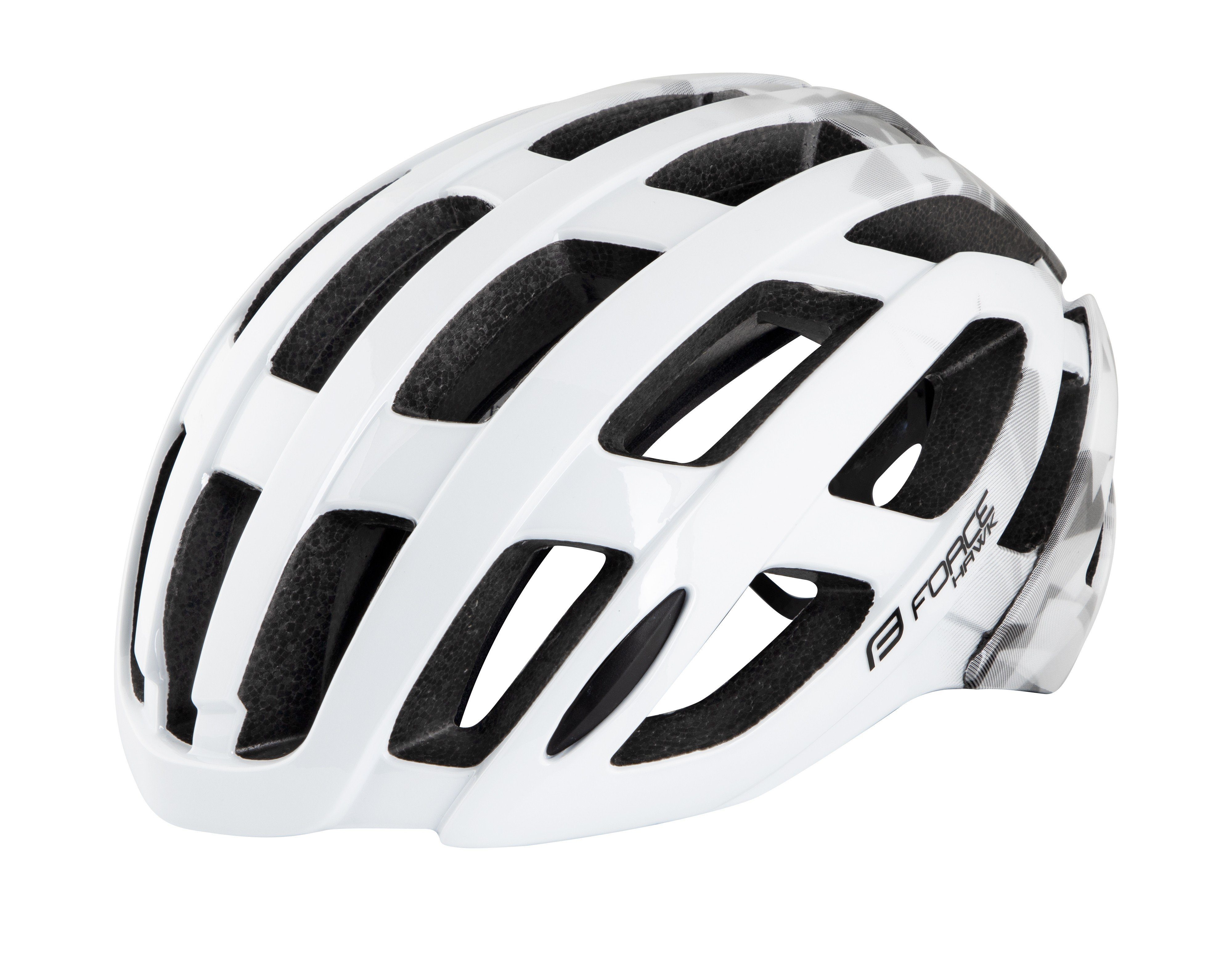 Fahrradhelm Helm FORCE HAWK white S - M %%Sale%%
