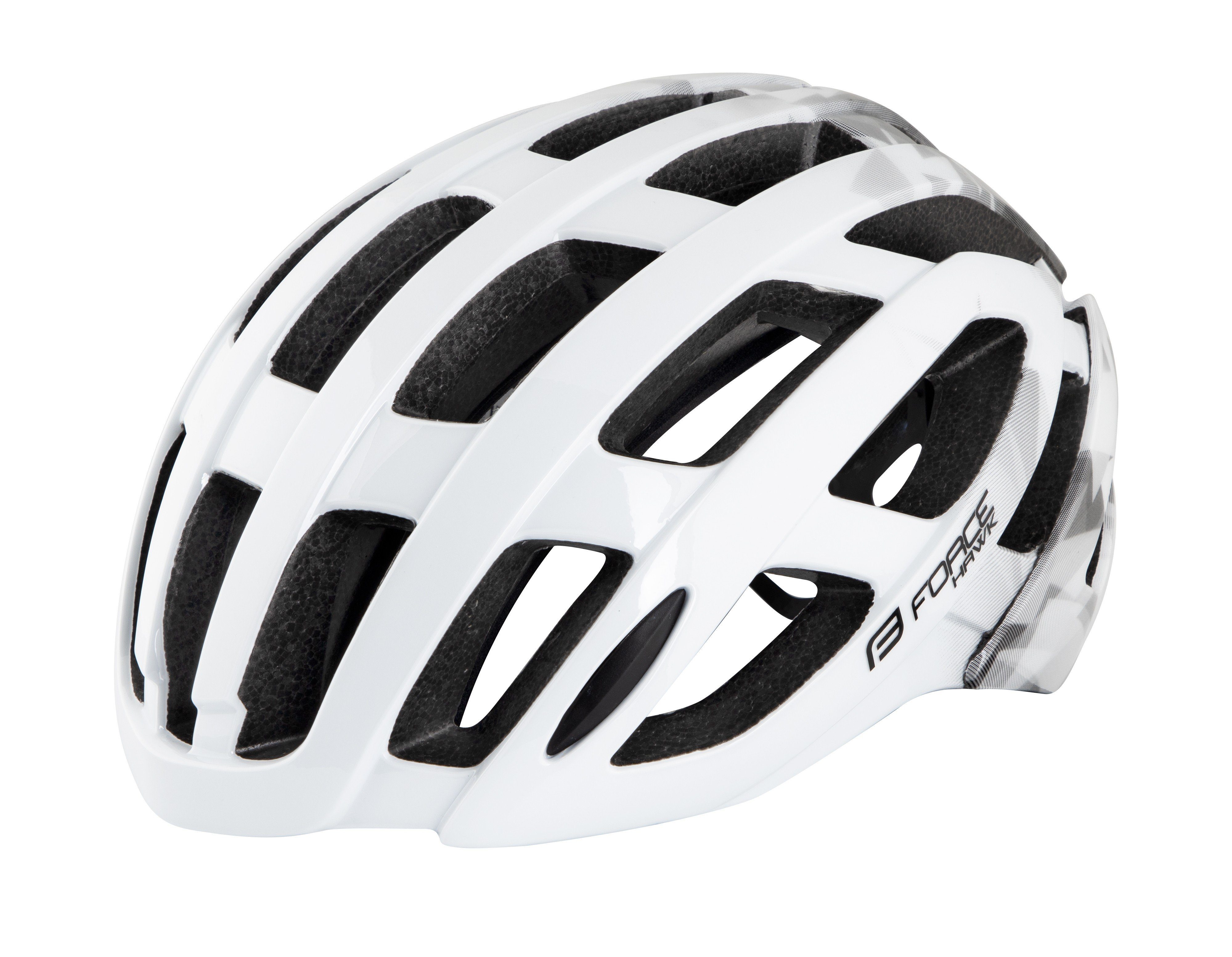 FORCE Fahrradhelm Helm FORCE HAWK white S - M