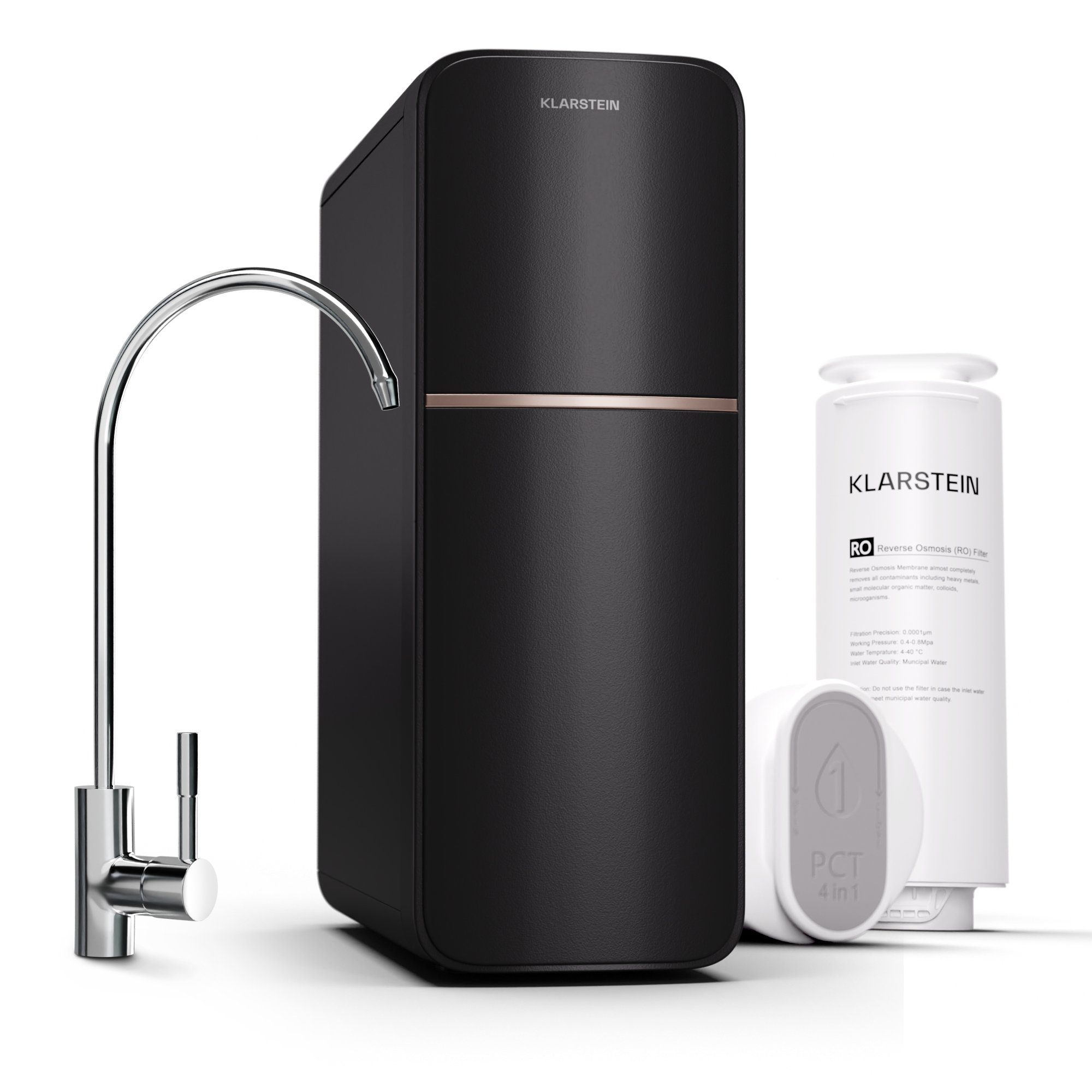 Klarstein Wasserfilter PureLine 800 Wasserfiltersystem, Zubehör für PureLine 600,  RO-Filter Wasserfilter maschine Wasserhahn Home Office