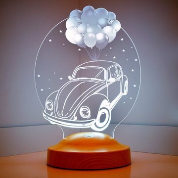 Geschenkelampe LED Nachttischlampe Nostalgisches Auto 3D mehrfarbige Nachtlicht für Automobil Fans, Leuchte 7 Farben fest integriert, Geburtstagsgeschenk für Freunde, Kollege
