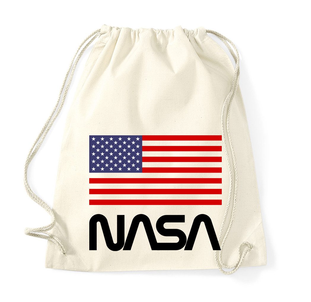 Turnbeutel NasaUSA Turnbeutel NASA USA Flagge Print Freizeit Tasche Bag