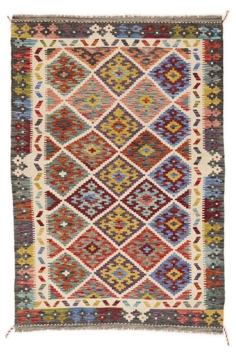 Orientteppich Kelim Afghan 138x197 Handgewebter Orientteppich, Nain Trading, rechteckig, Höhe: 3 mm