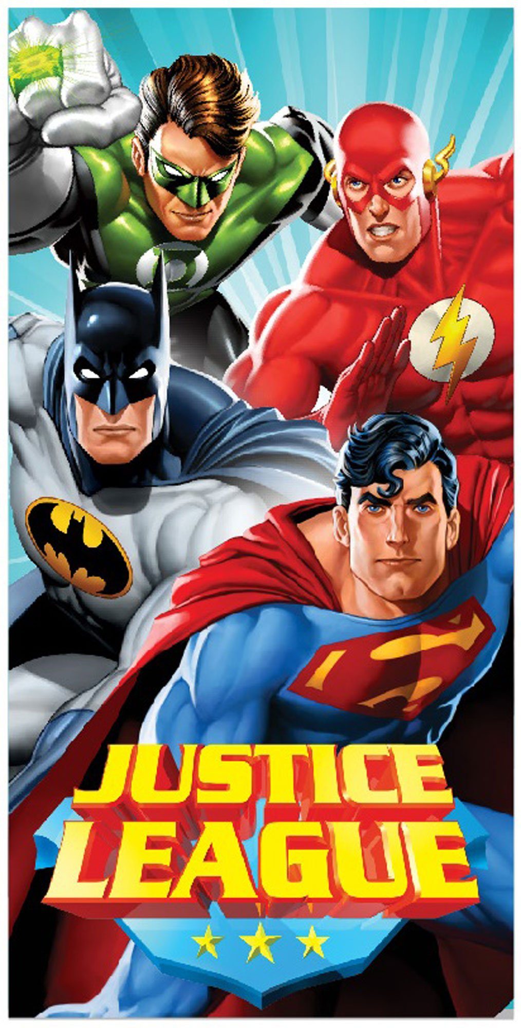 empireposter Handtuch Justice League - Team - Mikrofaser-Handtuch 70x140 cm - Strandtuch