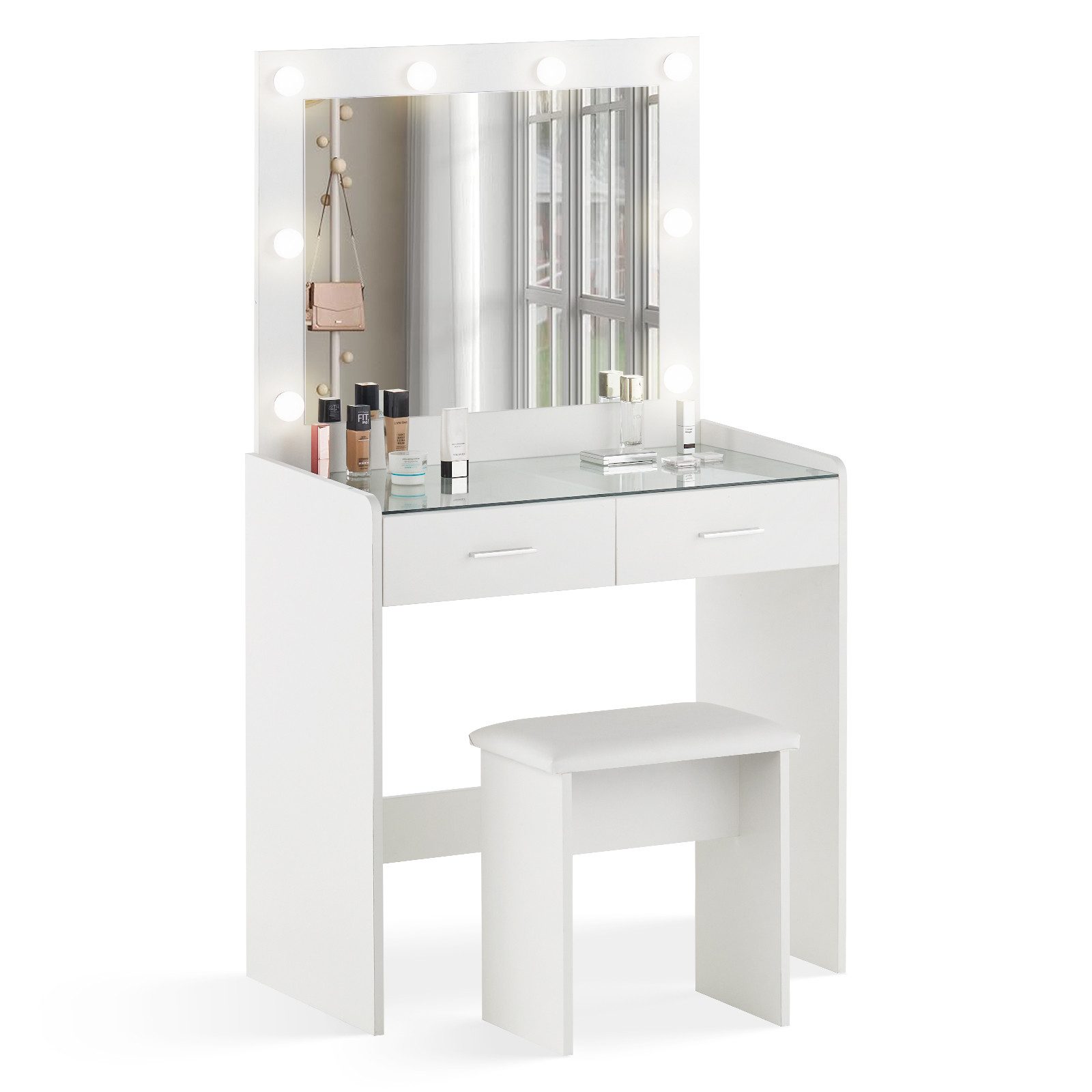 Schminktisch 80x33x140cm Frisiertisch