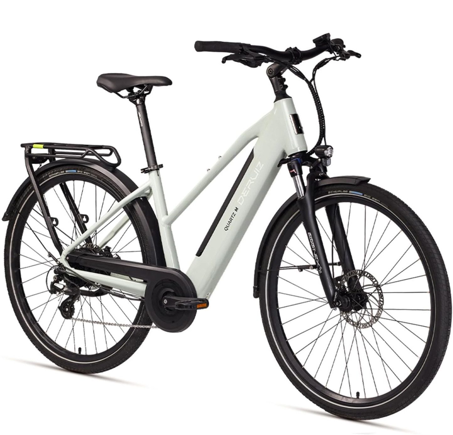 DERUIZ E-Bike Cityrad City E-bike Pedelec 28 Zoll für Damen und Herren, bis 121 km, 8 Gang SHIMANO Altus RD-M310-Smart Schaltwerk, Kettenschaltung, Heckmotor, 483 Wh, (Packung, mit Akku-Ladegerät, mit Werkzeug), Reifen mit Pannenschutz, perfekt für Stadtverkehr