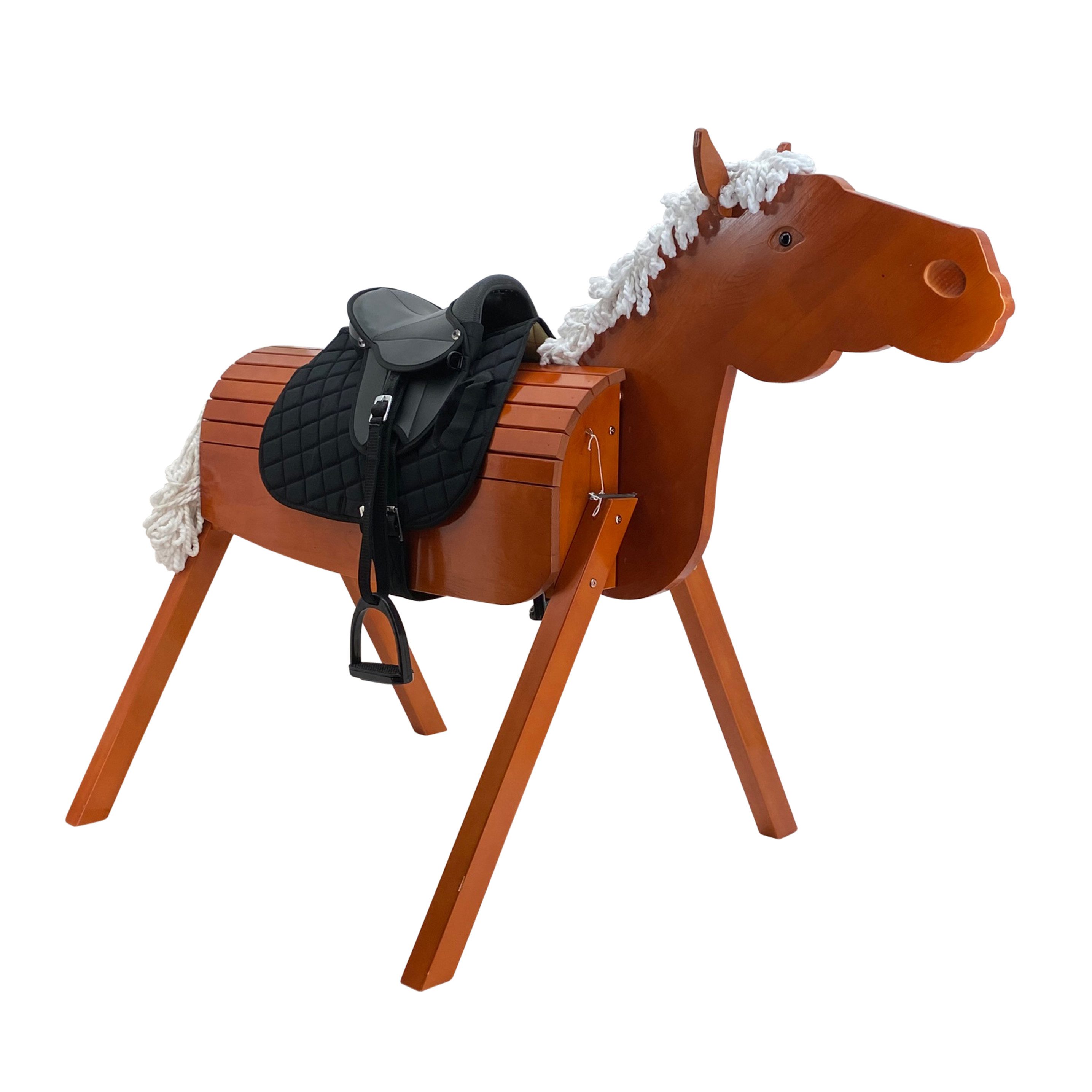 Sweety-Toys Holzpferd Sweety Toys Outdoor Gartenpferd Holzpferd OTTO mit Sattel rosa
