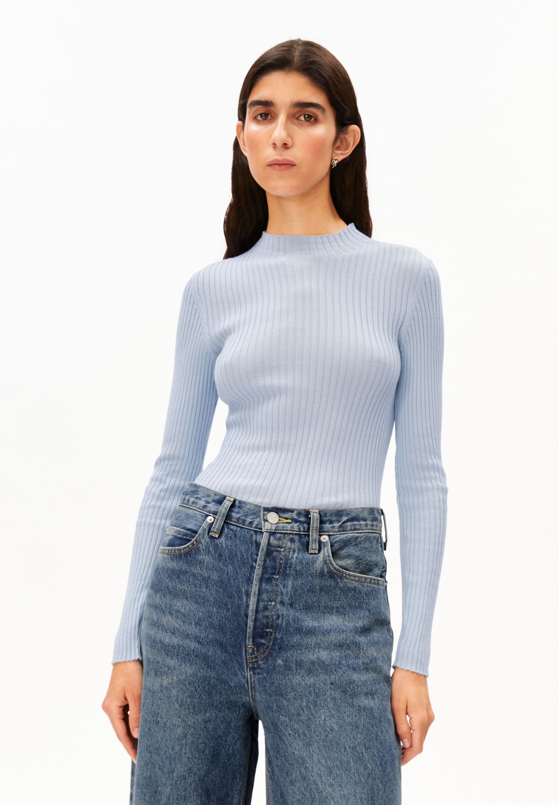 Armedangels Strickpullover ALAANIA Pullover Slim Fit aus Bio-Baumwolle Fitted