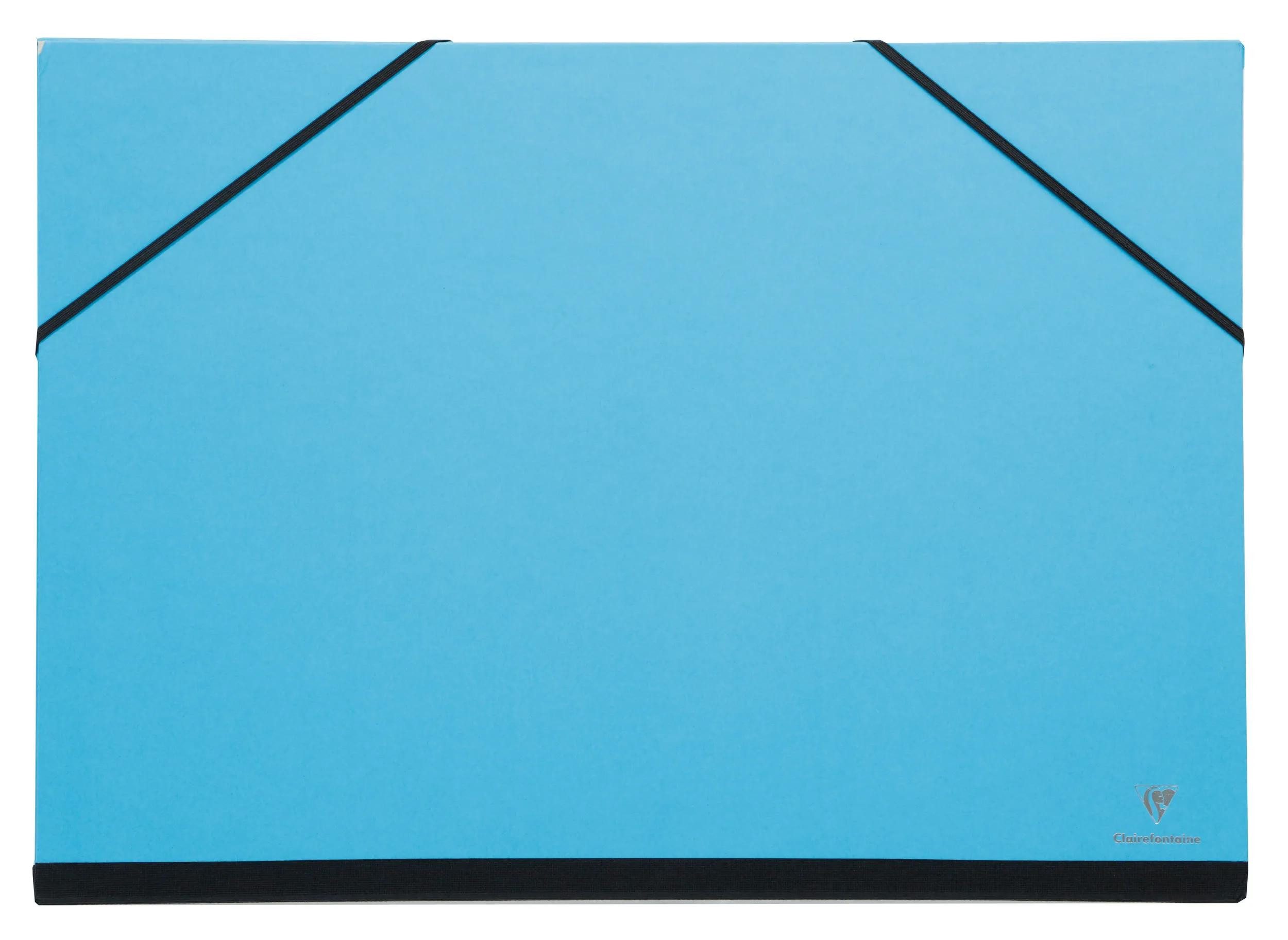 Schreibmappe 10x Zeichenmappe mit Gummizug 37x52 cm - Türkis 144707C