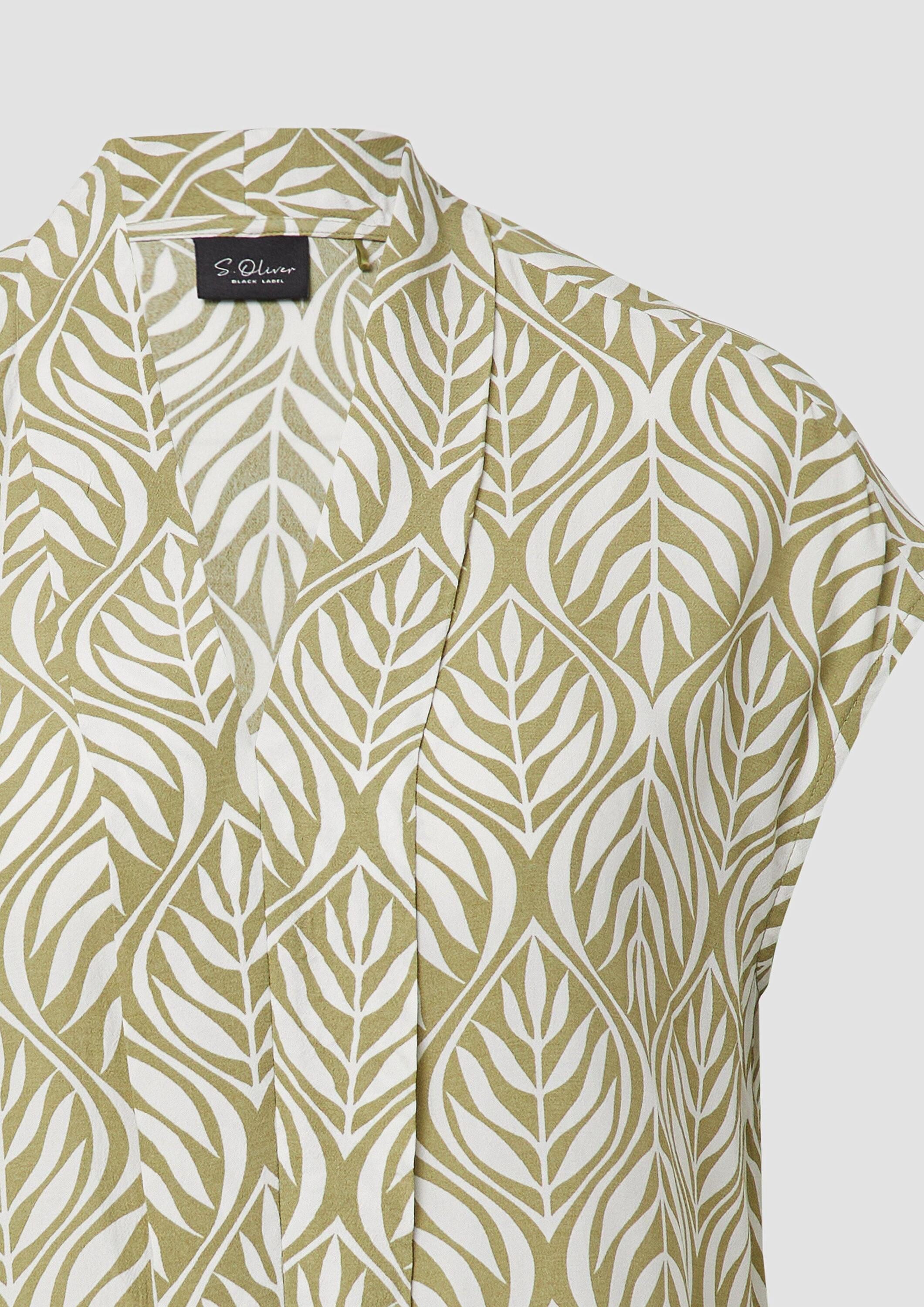s.Oliver Blusentop Bluse Ärmellose Bluse mit All-over-Print