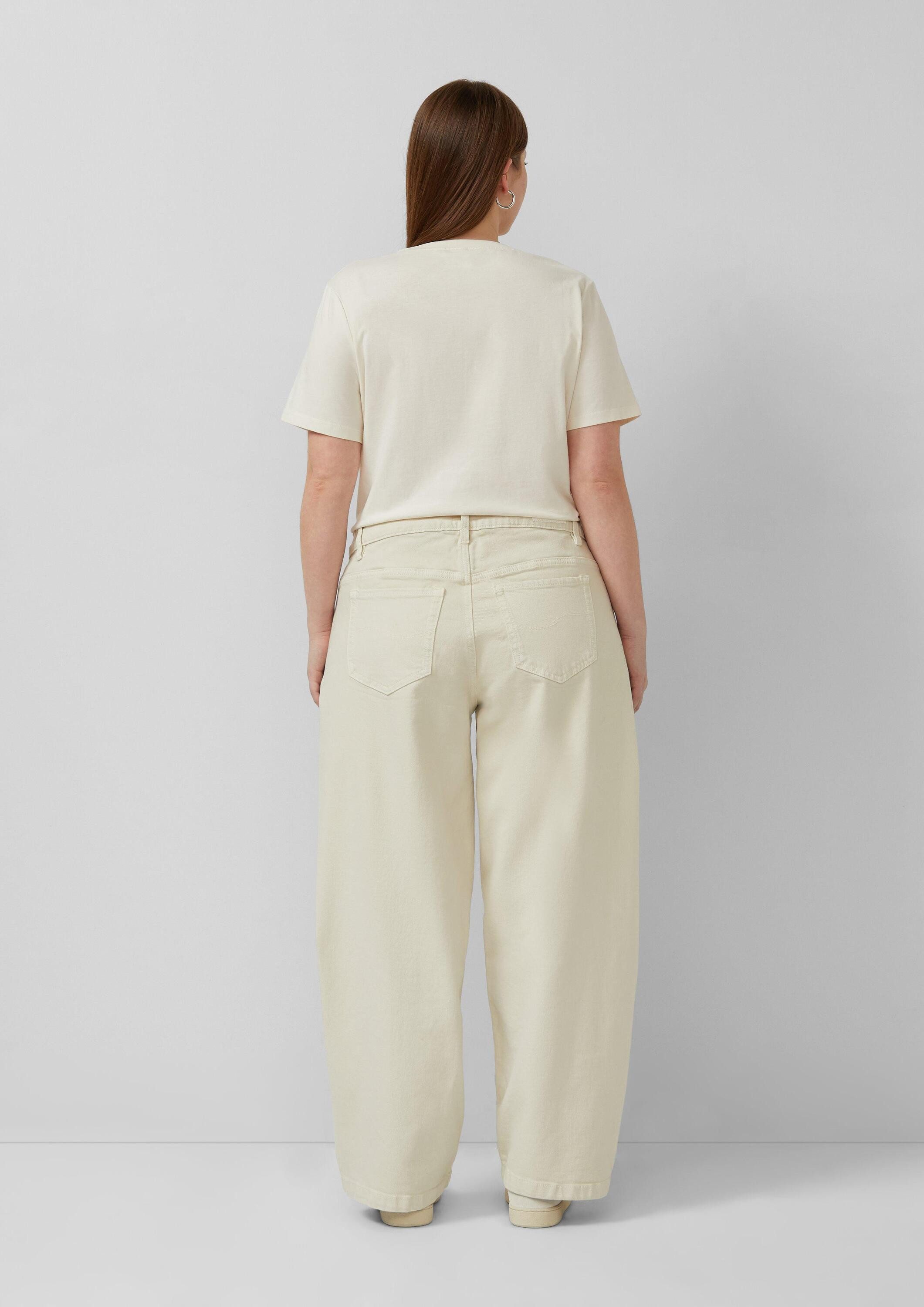 QS Weite Jeans Jeans-Hose Jeans Relaxed Fit / Mid Rise / Barrel Leg