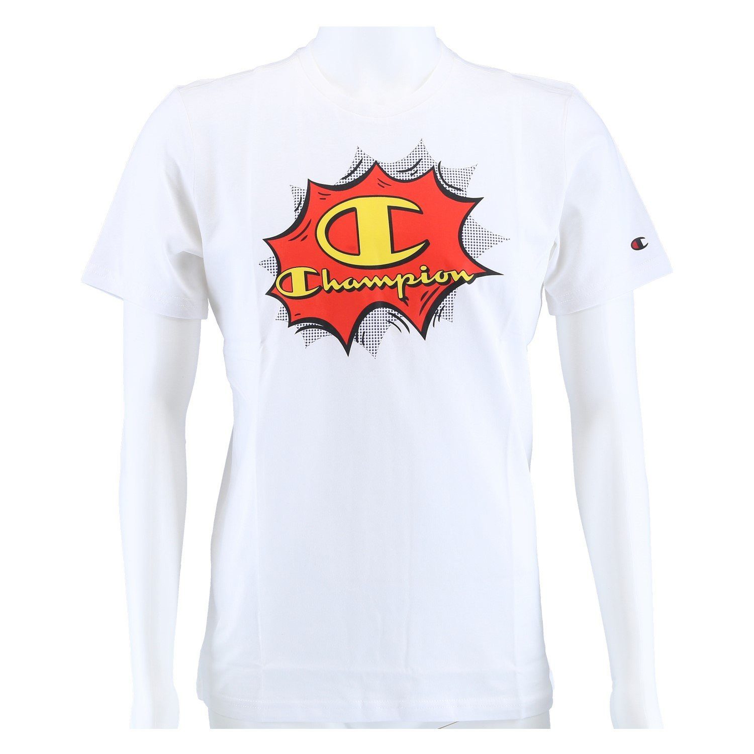 Champion T-Shirt Freizeit (Baumwolle) Champion Super Graphic Print weiss Kinder