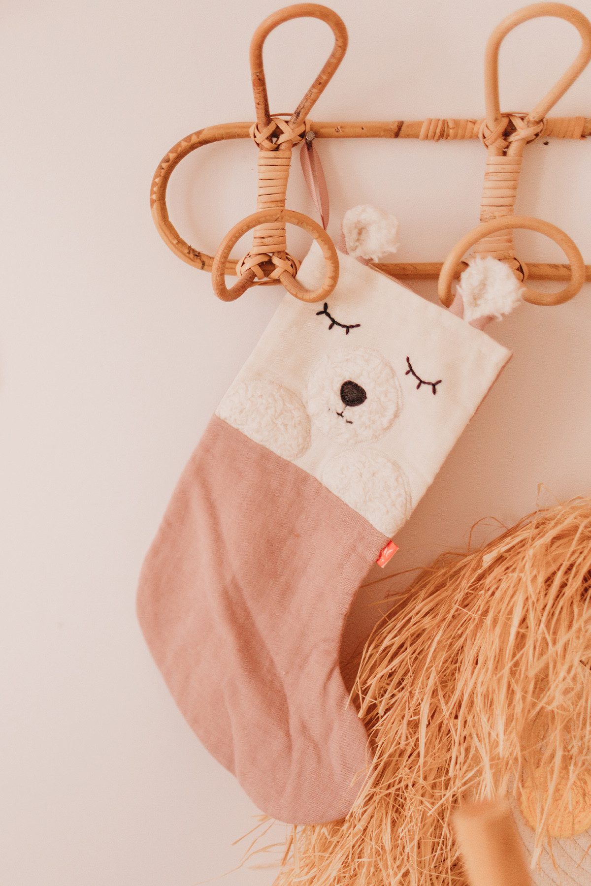 kikadu Nikolausstiefel 3030, Bio-Baumwolle, festliches Design für Nikolaus und Weihnachten