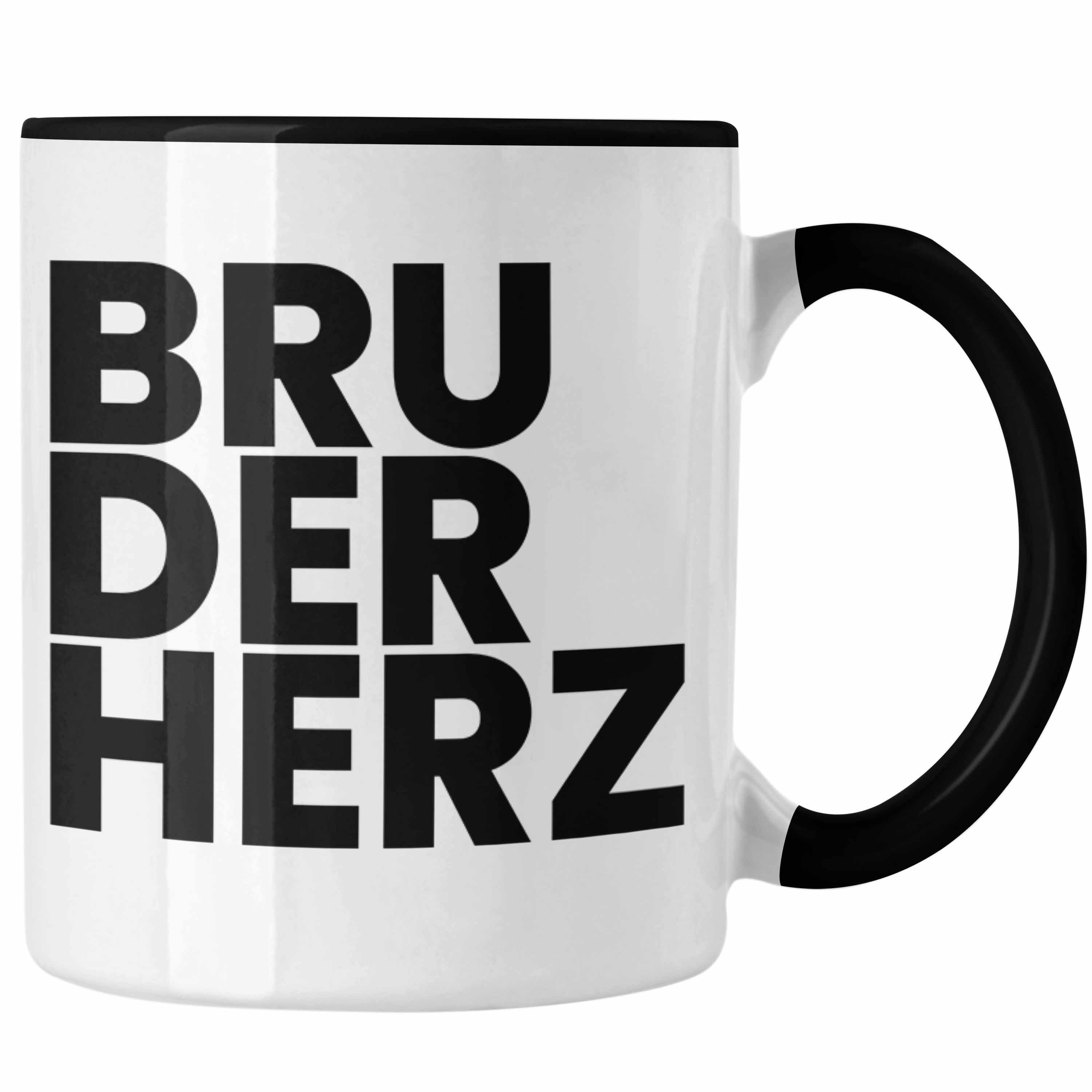 Geschenkideen Weihnachten Bruderherz Schwarz Geschenk Geburtstag Bruder Trendation Tasse Lustig Erwachsen Tasse Trendation - Bester