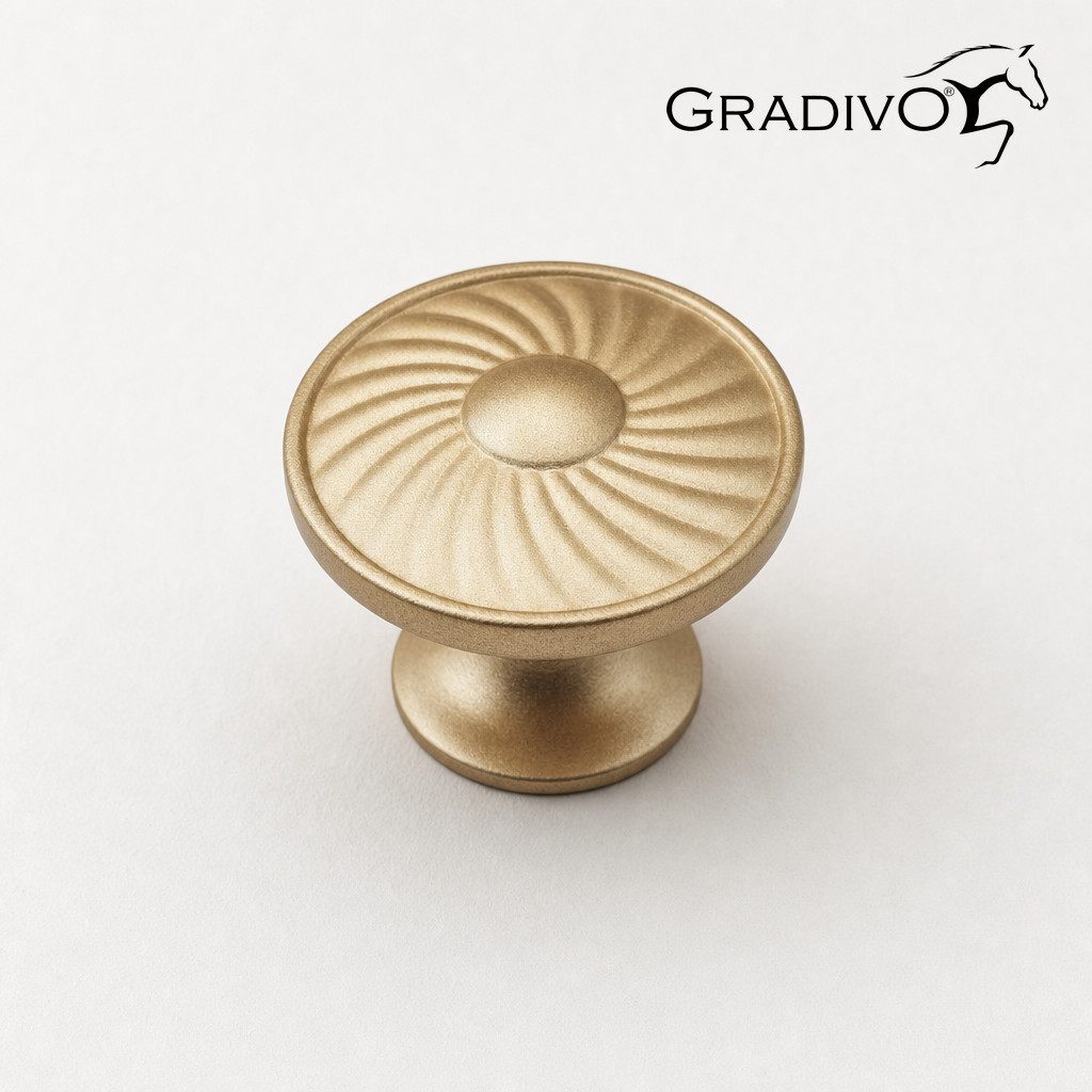 Gradivo Möbelgriff Schrankknopf Schubladenknopf 221 - Matt-Gold