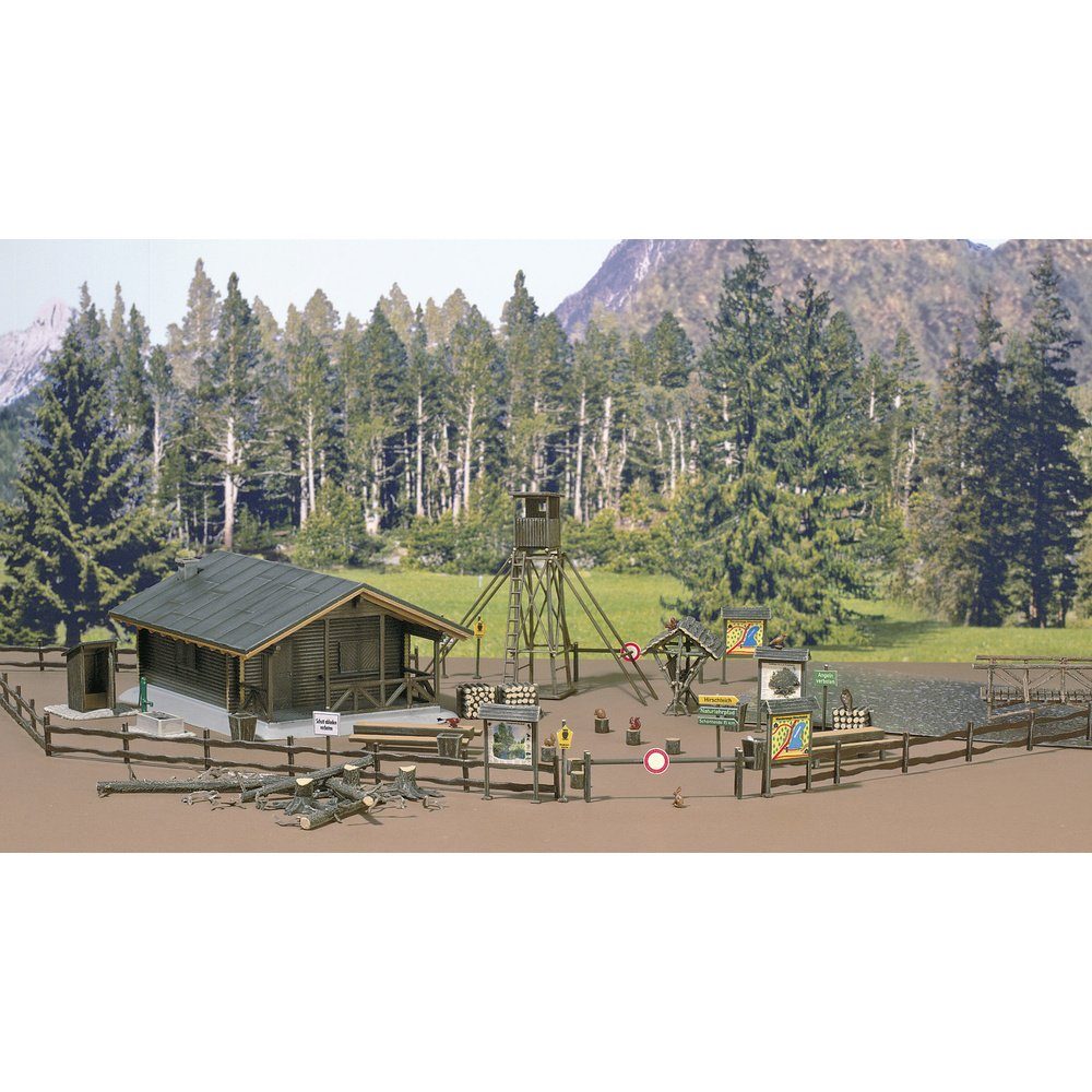 Busch Modelleisenbahn-Fertiggelände Busch 6042 H0 Set Waldhütte Bausatz