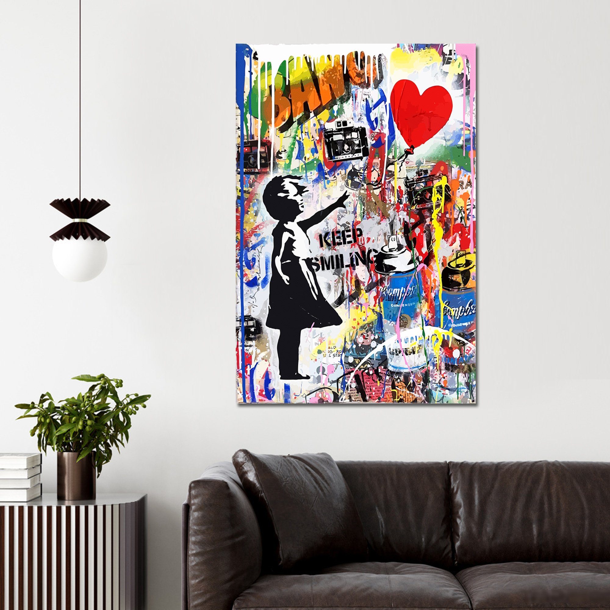 ArtMind Wandbild Pop Art - Keep smiling, Premium Wandbilder als Poster